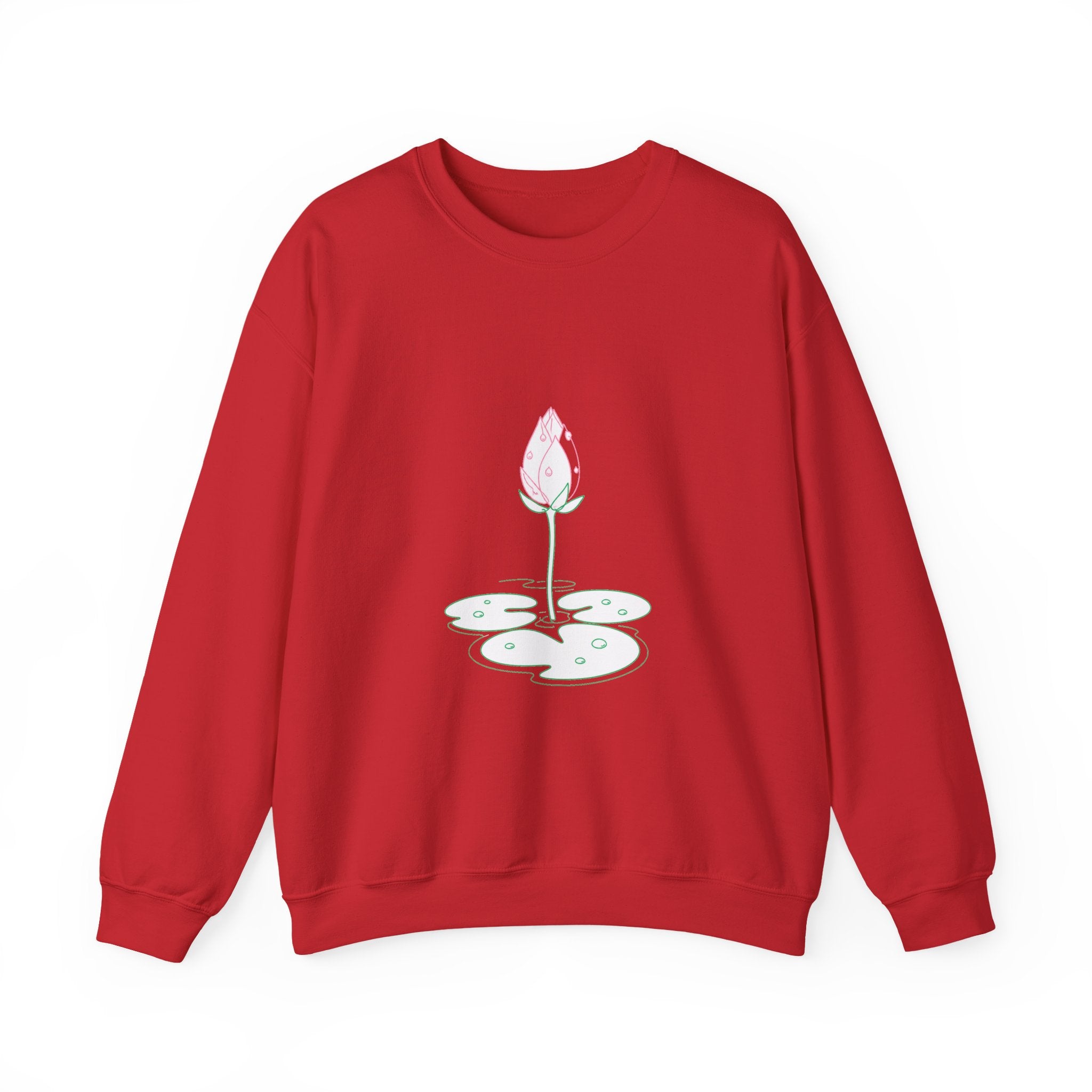 Matching Couple Sweatshirt - Open & Closed Lotus Matching Couple Premium Fleece Sweatshirt Minimalist Art His Hers Christmas Gift - Design B