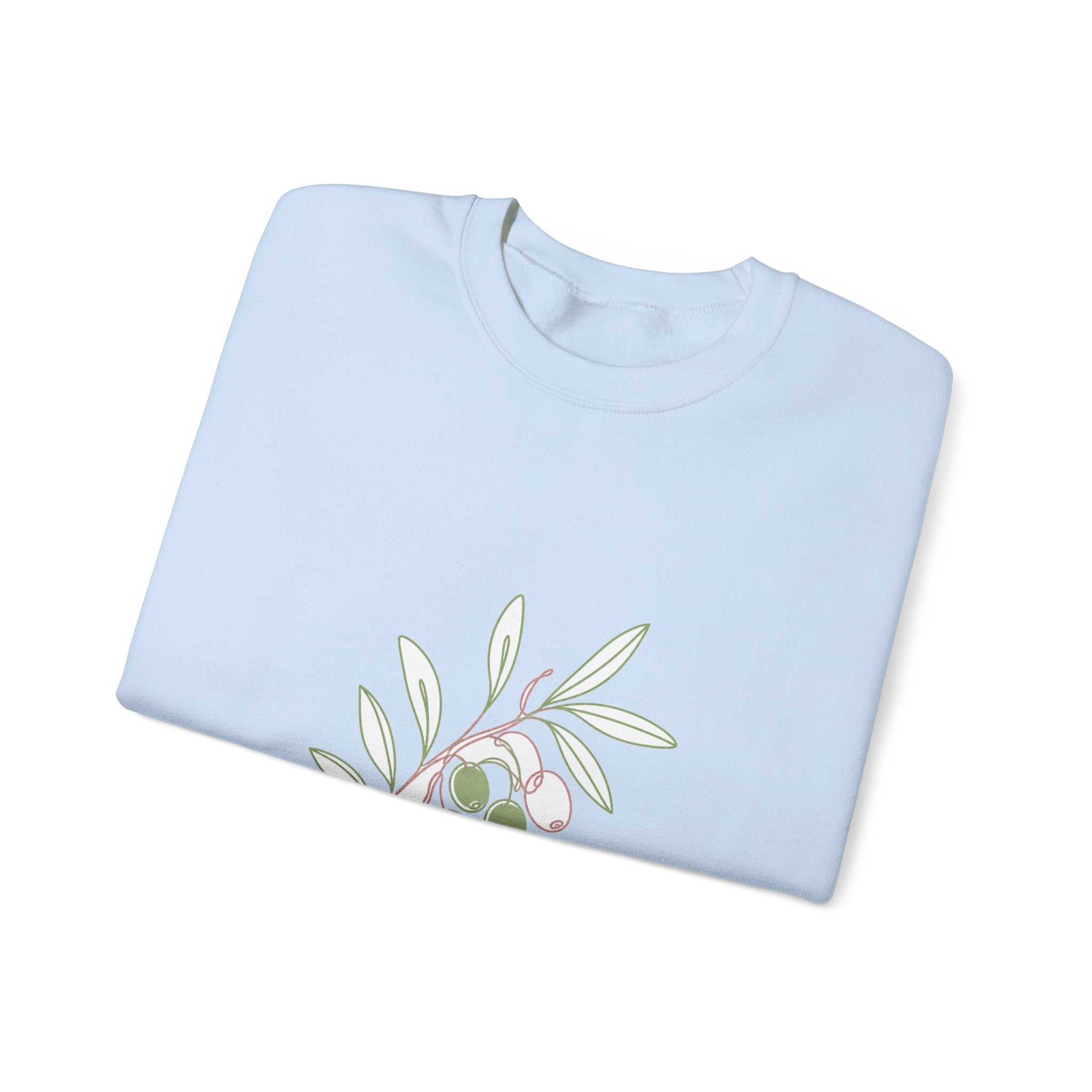 Matching Couple Sweatshirt - Olive Branch & Fig Matching Couple Comfort Colors Crew Minimalist Art His Hers Christmas Gift - Design A