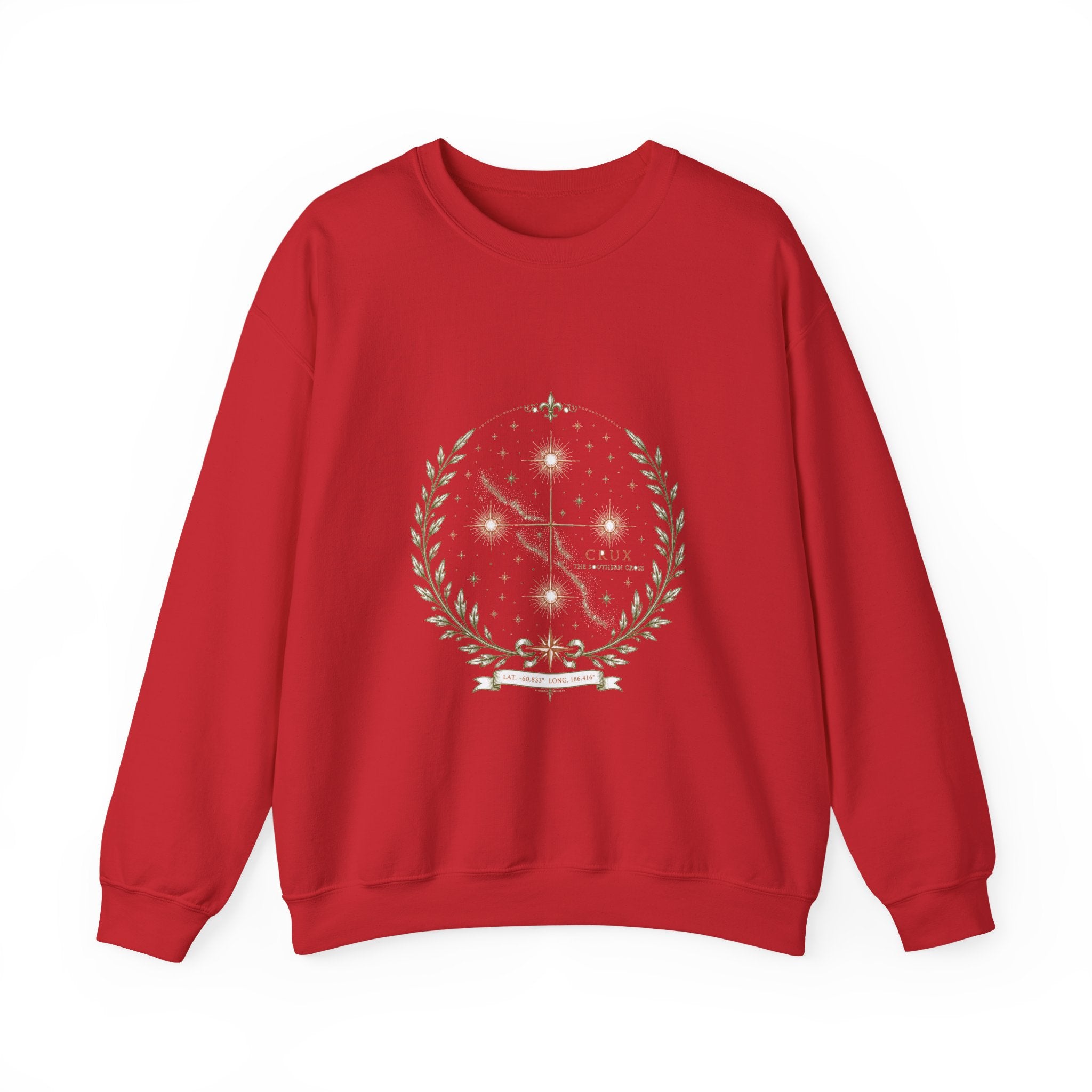 Matching Couple Sweatshirt - Aurora & Southern Cross Matching Couple Premium Fleece Sweatshirt Vintage Art His Hers Honeymoon Gift - Design B