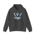 Matching Couple Sweatshirt - Eagle & Whale Matching Couple Hooded Sweatshirt Geometric Art His Hers Couple Gift - Design A