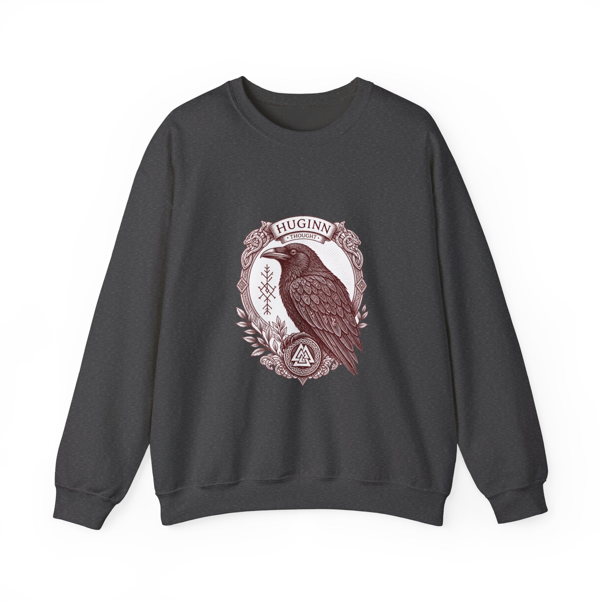 Matching Couple Sweatshirt - Huginn & Muninn Matching Couple Premium Fleece Sweatshirt Vintage Art His Hers Honeymoon Gift - Design A