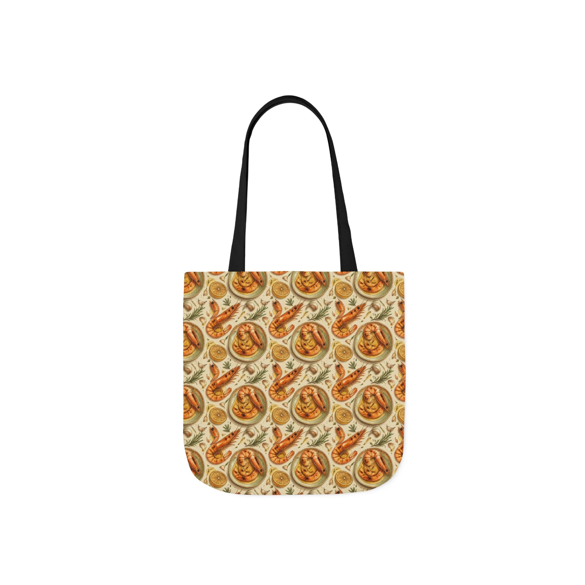Mediterranean Shrimp Canvas Tote Bag Mediterranean Kitchen Watercolor Design Italian Cottagecore Gift