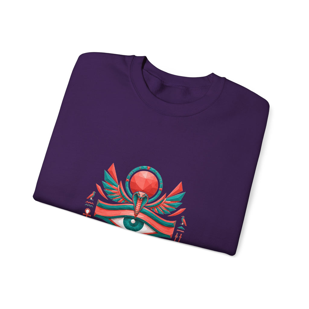 Matching Couple Sweatshirt - Eye of Ra & Horus Matching Couple Comfort Colors Crew Geometric Art His Hers Love Gift - Design A