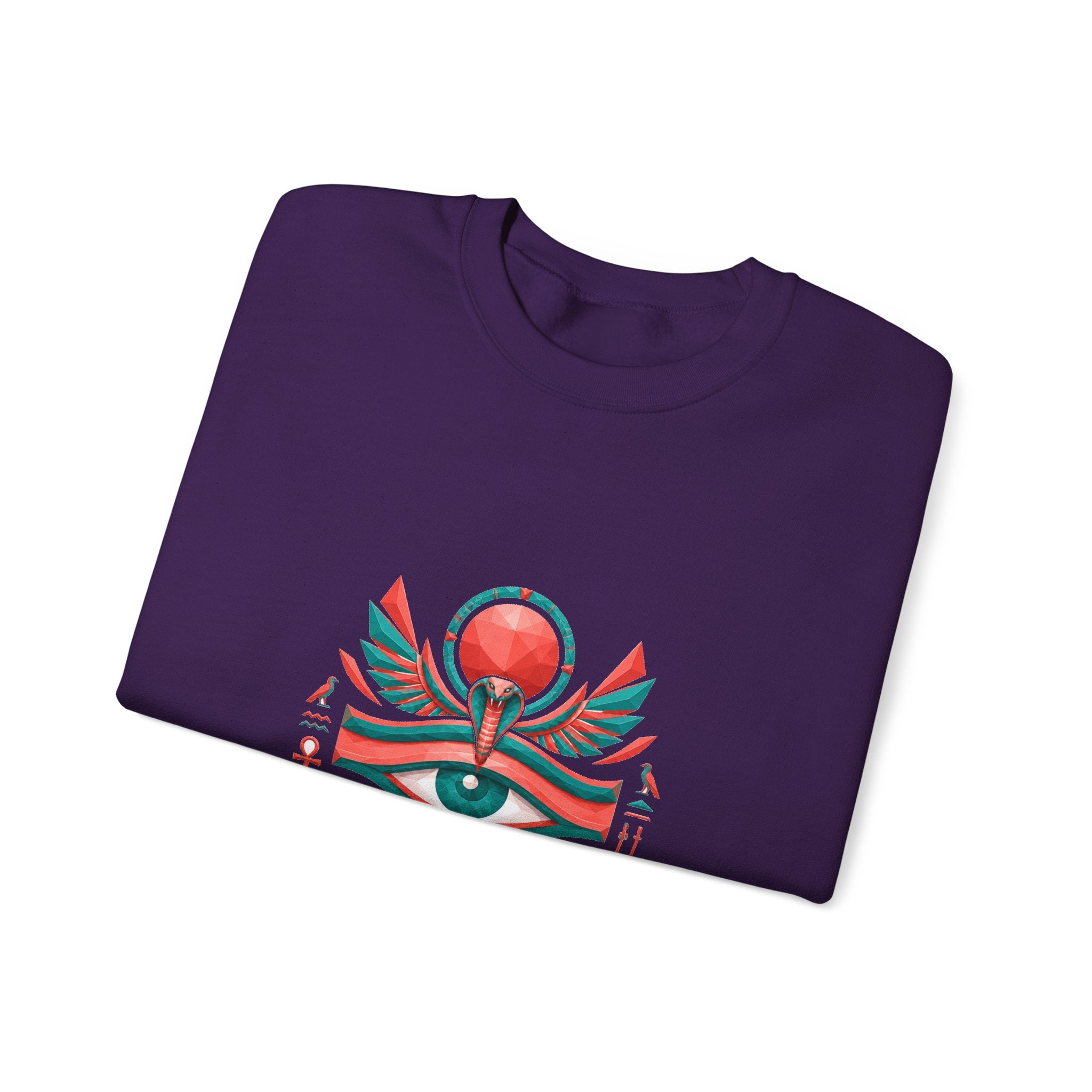 Matching Couple Sweatshirt - Eye of Ra & Horus Matching Couple Comfort Colors Crew Geometric Art His Hers Love Gift - Design A