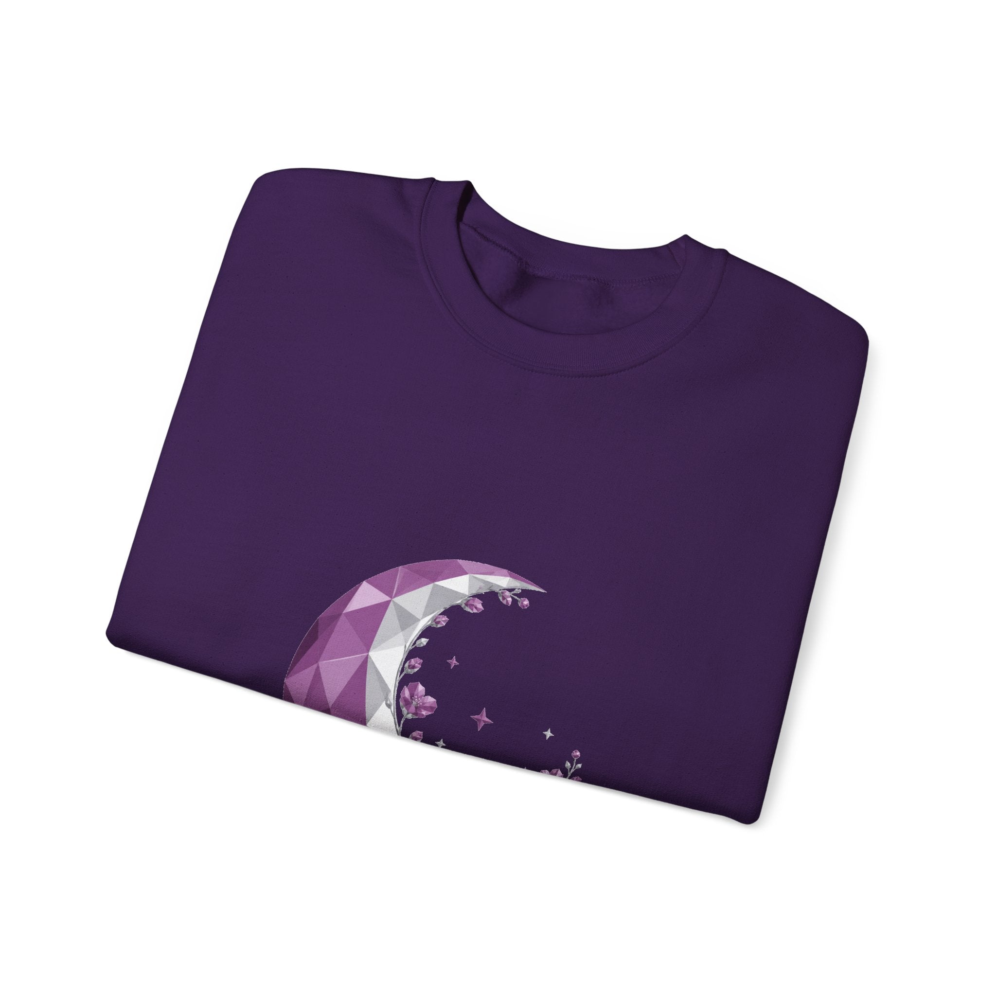 Matching Couple Sweatshirt - Waxing & Waning Moon Matching Couple Premium Fleece Sweatshirt Geometric Art His Hers Love Gift - Design A