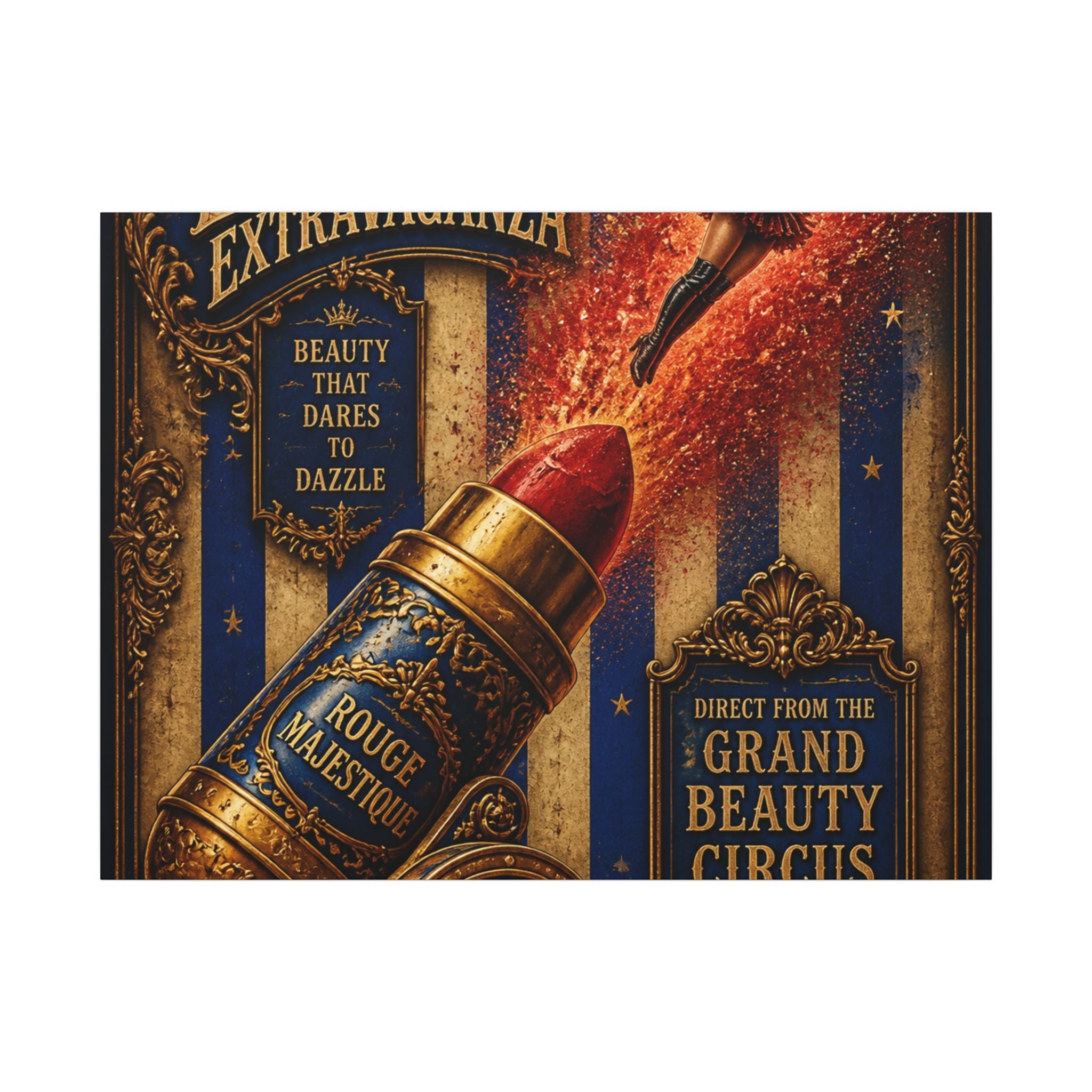 Lipstick Cannon Wall Art Canvas 24×36 Baroque Studio Decor Maximalist Print