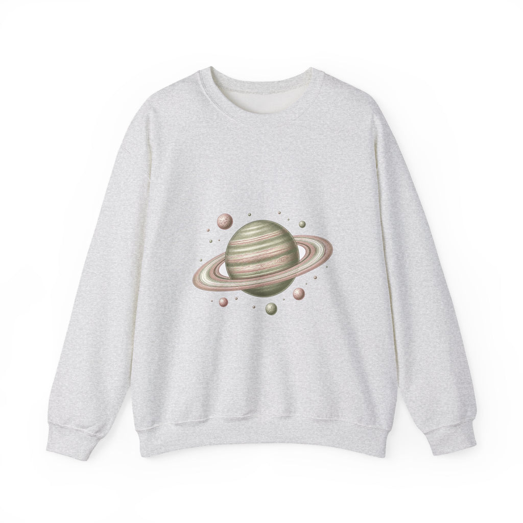 Matching Couple Sweatshirt - Saturn & Jupiter Matching Couple Premium Fleece Sweatshirt Vintage Art His Hers Honeymoon Gift - Design A
