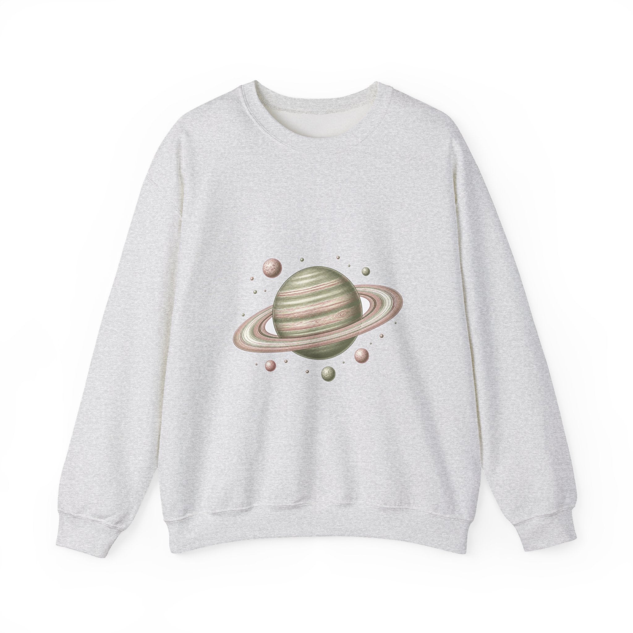 Matching Couple Sweatshirt - Saturn & Jupiter Matching Couple Premium Fleece Sweatshirt Vintage Art His Hers Honeymoon Gift - Design A