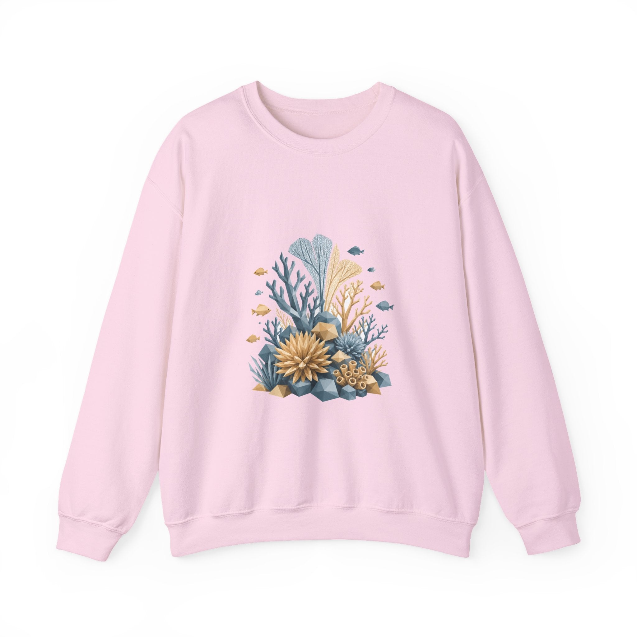 Matching Couple Sweatshirt - Coral Reef & Deep Sea Matching Couple Comfort Colors Crew Geometric Art His Hers Love Gift - Design A