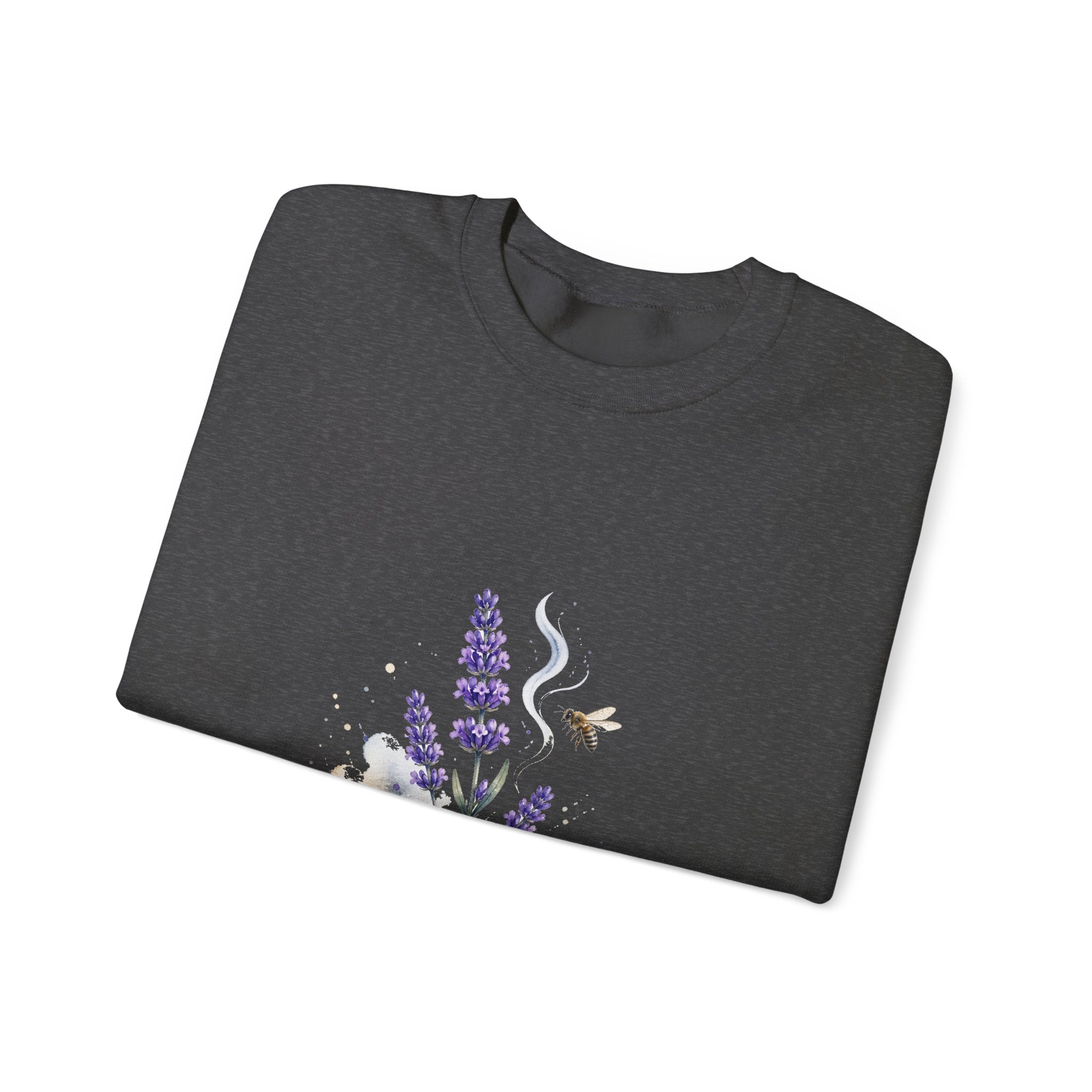 Matching Couple Sweatshirt - Lavender & Thistle Matching Couple Premium Fleece Sweatshirt Watercolor Art His Hers Birthday Gift - Design A