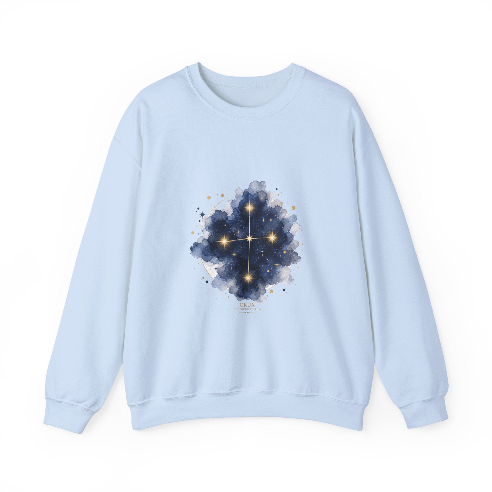 Matching Couple Sweatshirt - Aurora & Southern Cross Matching Couple Crewneck Sweatshirt Watercolor Art His Hers Engagement Gift - Design B
