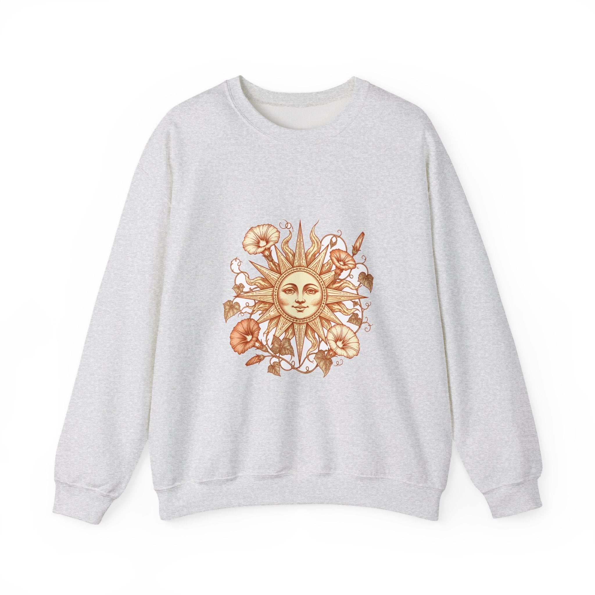 Matching Couple Sweatshirt - Sun & Moon Matching Couple Comfort Colors Crew Hand-Drawn Art His Hers Anniversary Gift - Design B