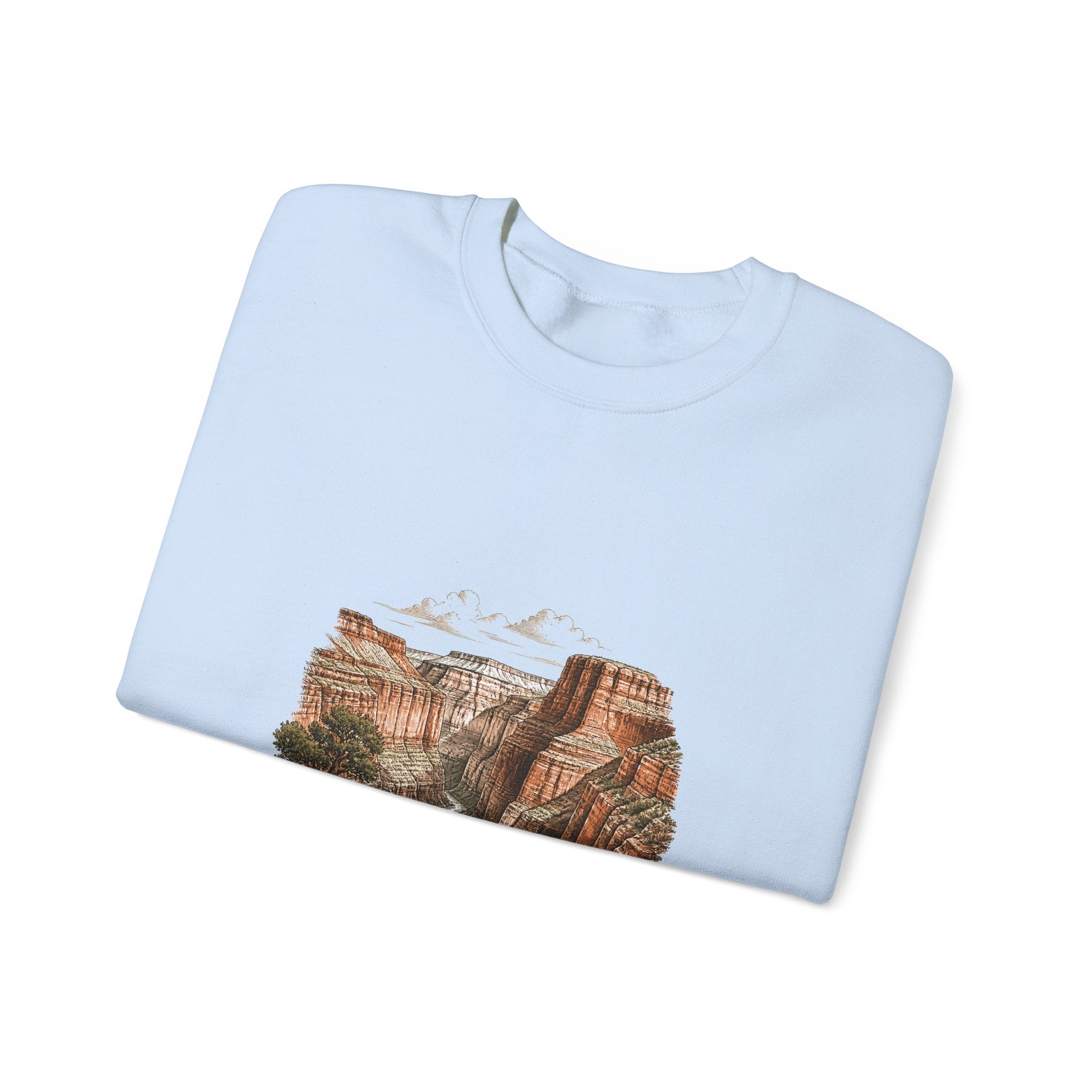Matching Couple Sweatshirt - Lavender Fields & Canyon Matching Couple Premium Fleece Sweatshirt Hand-Drawn Art His Hers Anniversary Gift - Design B