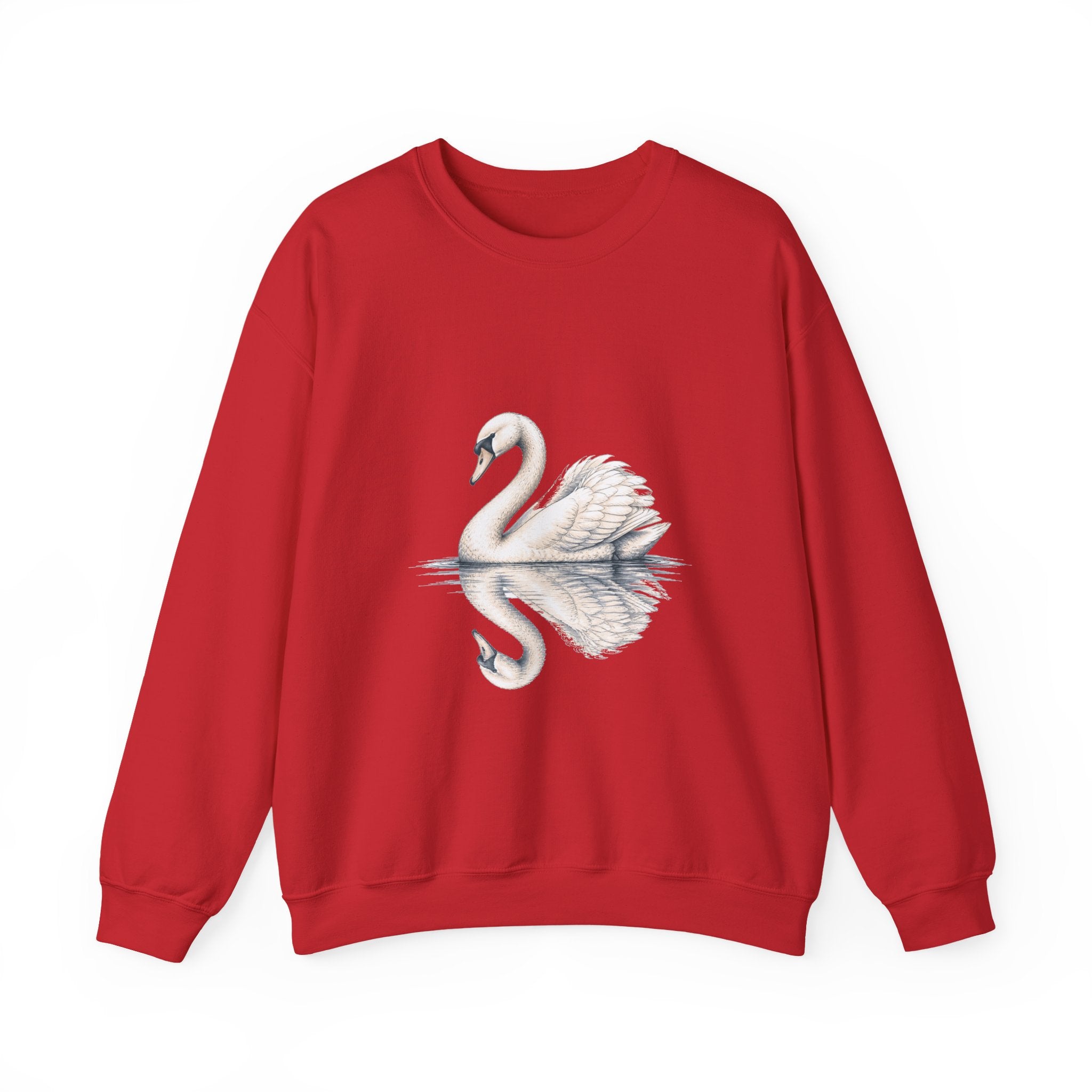 Matching Couple Sweatshirt - Raven & Swan Matching Couple Premium Fleece Sweatshirt Hand-Drawn Art His Hers Anniversary Gift - Design B
