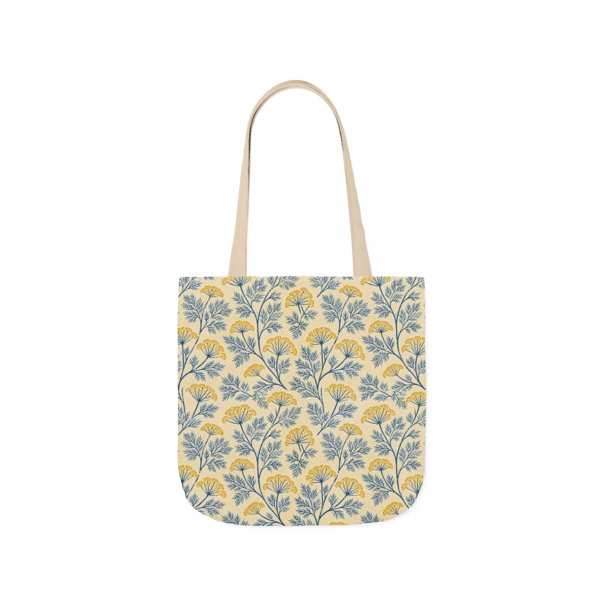 Dill Fronds Canvas Tote Bag Mediterranean Kitchen Linocut Design Italian Cottagecore Gift