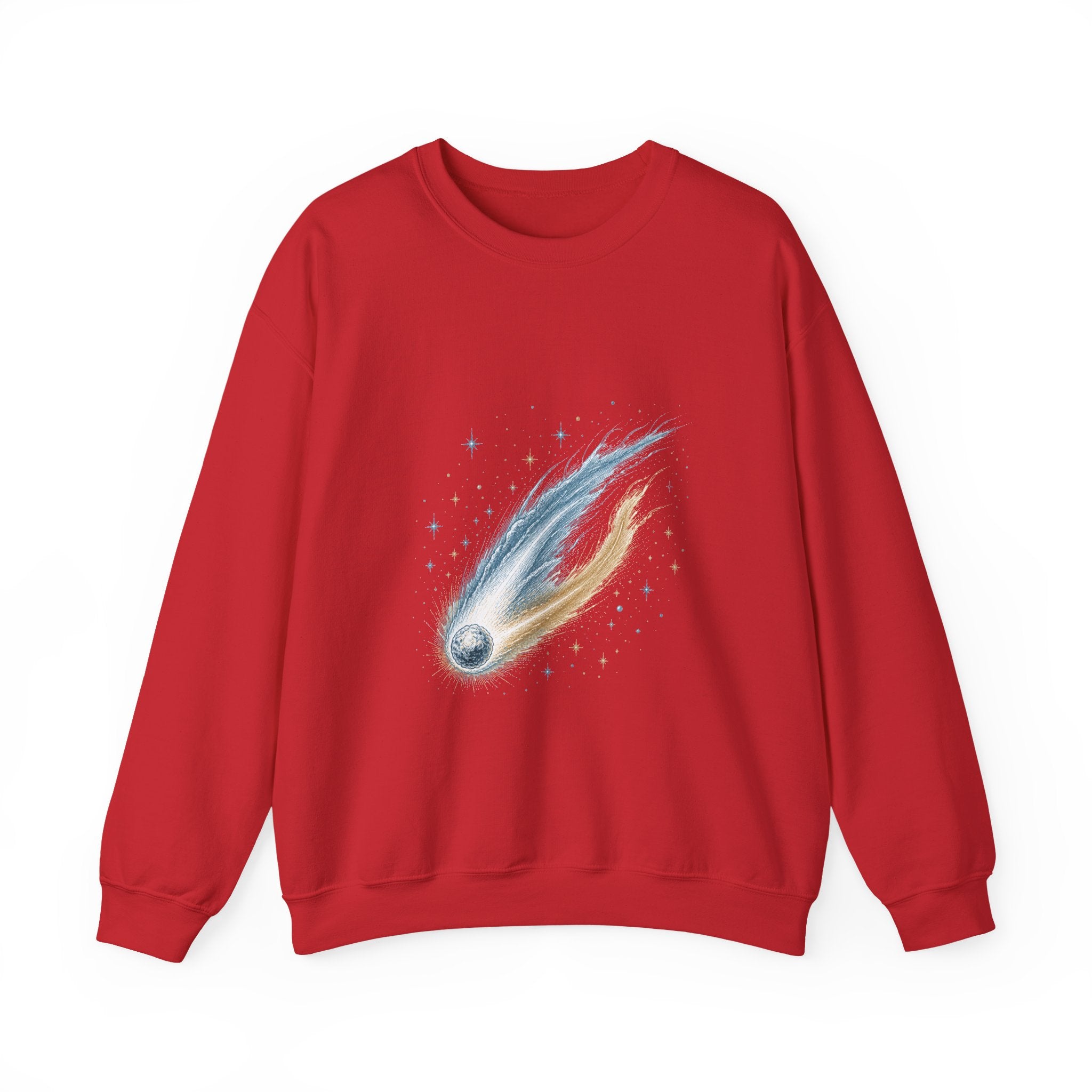 Matching Couple Sweatshirt - Comet & Asteroid Matching Couple Premium Fleece Sweatshirt Hand-Drawn Art His Hers Anniversary Gift - Design A