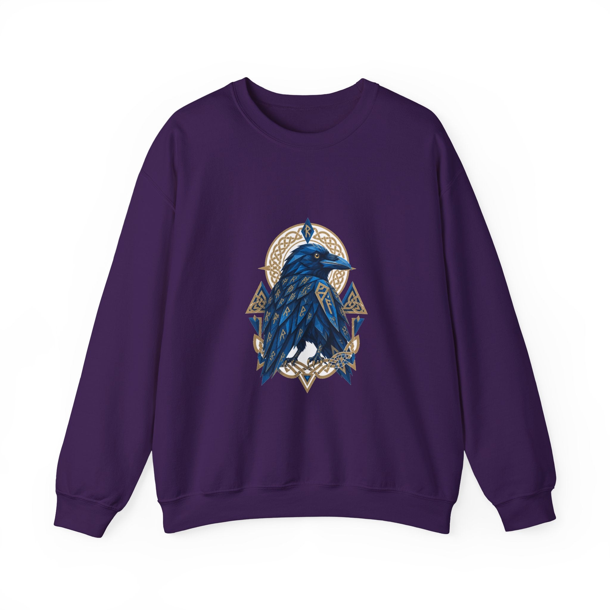Matching Couple Sweatshirt - Huginn & Muninn Matching Couple Crewneck Sweatshirt Geometric Art His Hers Couple Gift - Design A