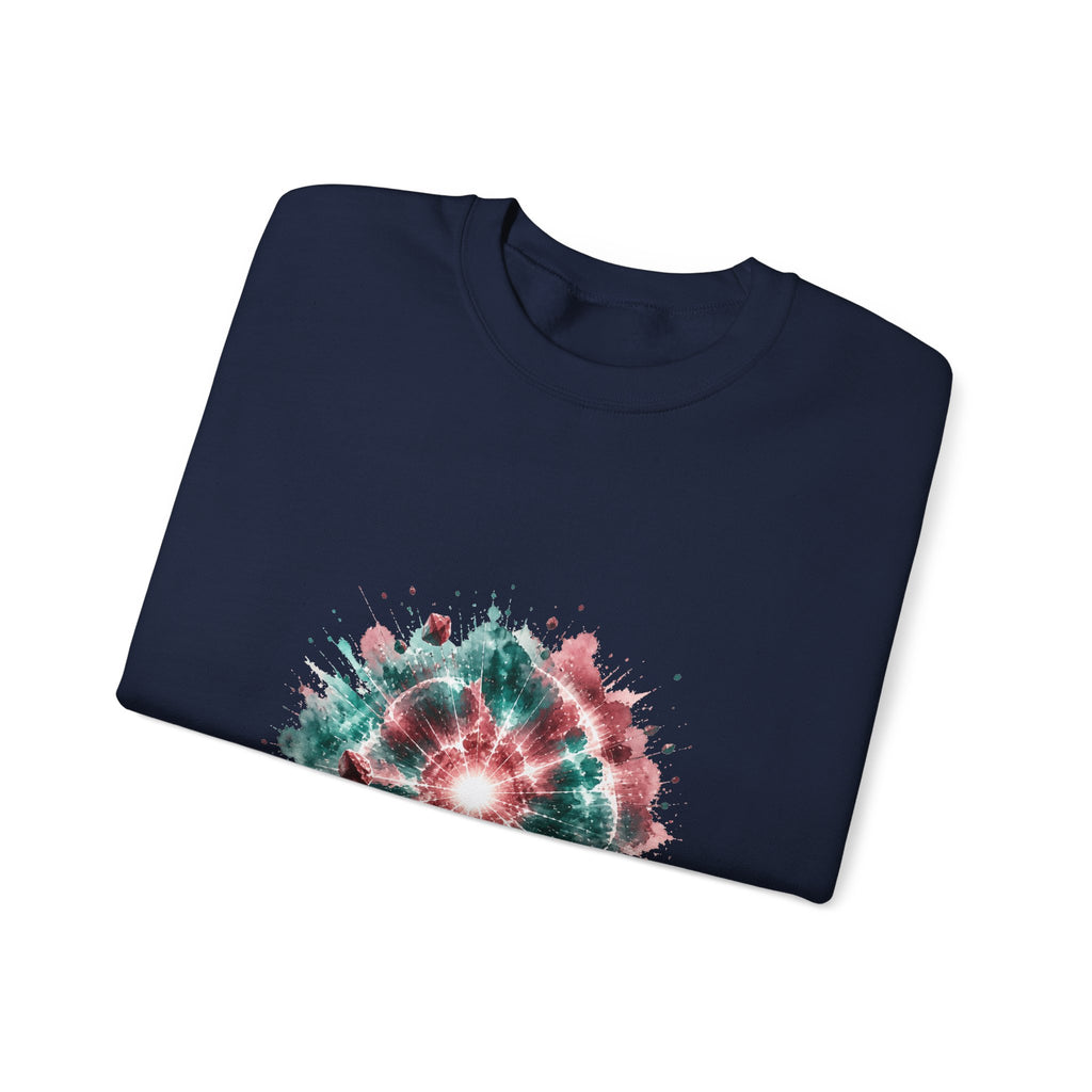 Matching Couple Sweatshirt - Galaxy & Supernova Matching Couple Comfort Colors Crew Watercolor Art His Hers Birthday Gift - Design B