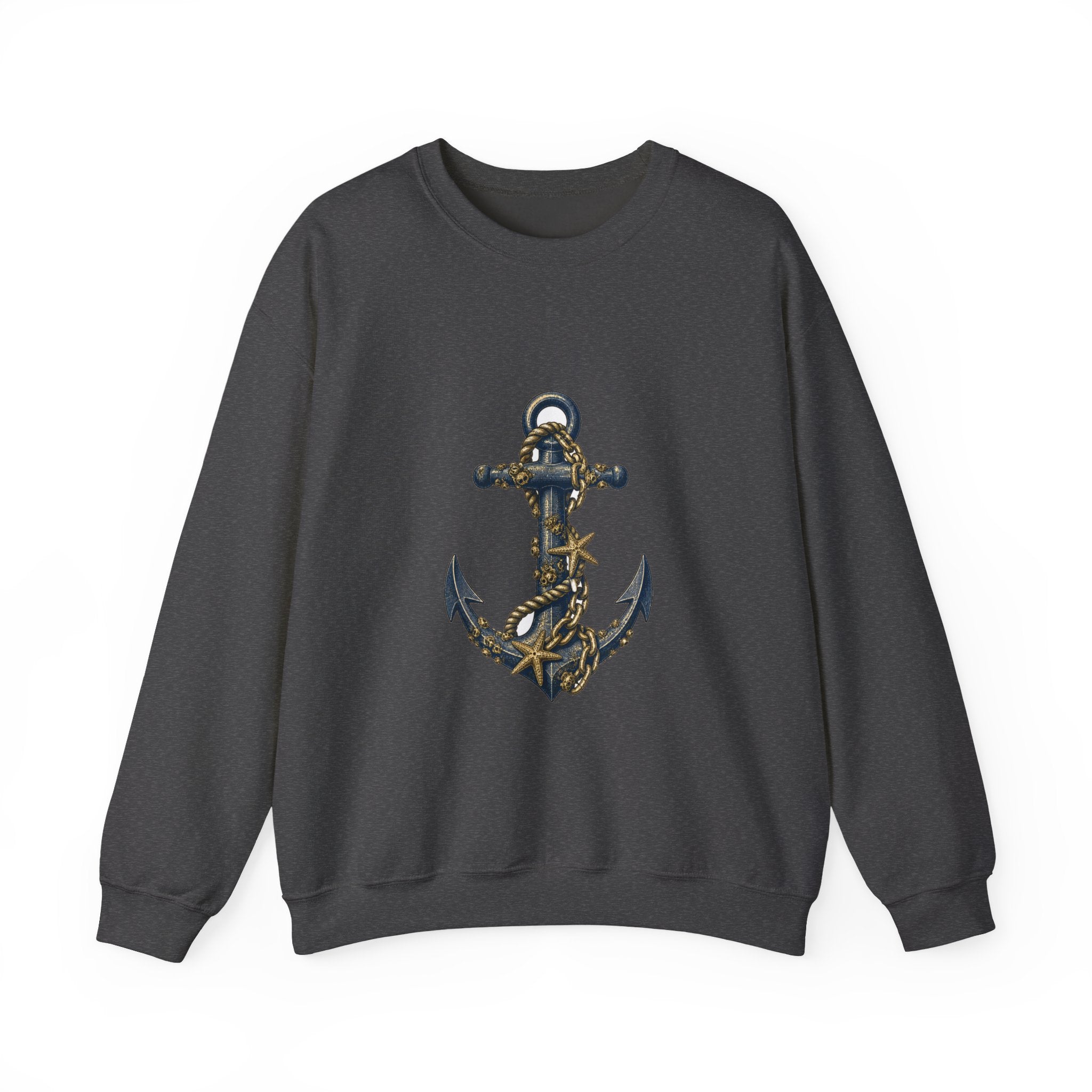 Matching Couple Sweatshirt - Anchor & Sail Matching Couple Comfort Colors Crew Vintage Art His Hers Honeymoon Gift - Design A