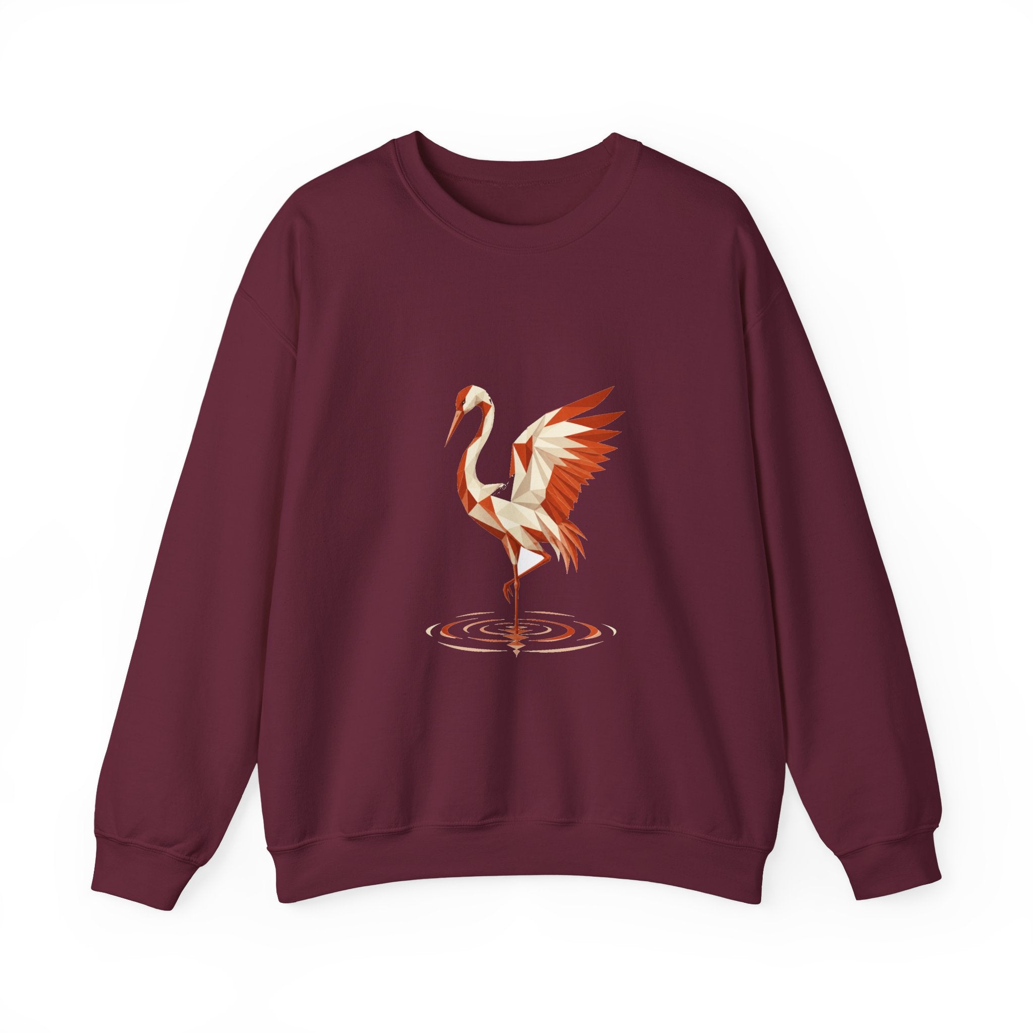 Matching Couple Sweatshirt - Tiger & Crane Matching Couple Premium Fleece Sweatshirt Geometric Art His Hers Love Gift - Design B