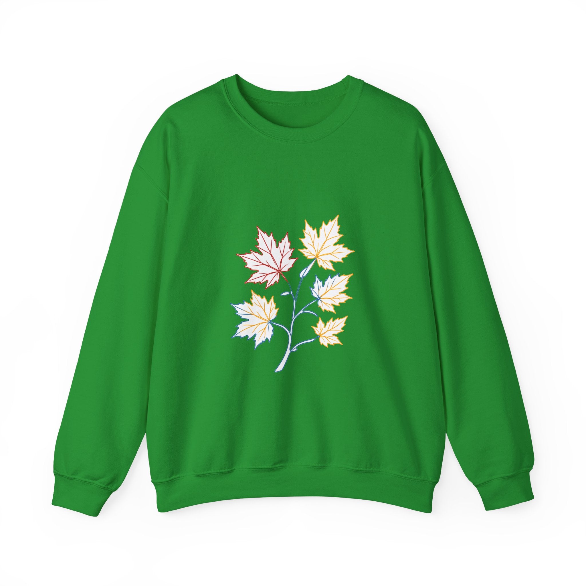 Matching Couple Sweatshirt - Cherry Blossom & Maple Leaf Matching Couple Comfort Colors Crew Minimalist Art His Hers Christmas Gift - Design B