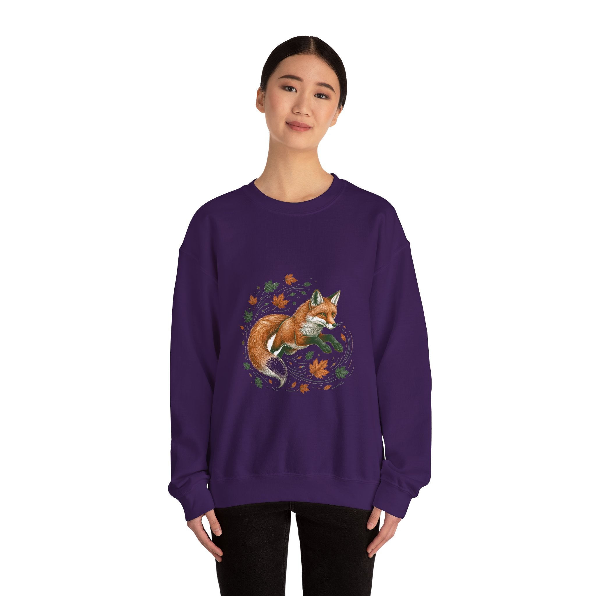 Matching Couple Sweatshirt - Fox & Rabbit Matching Couple Comfort Colors Crew Hand-Drawn Art His Hers Anniversary Gift - Design A