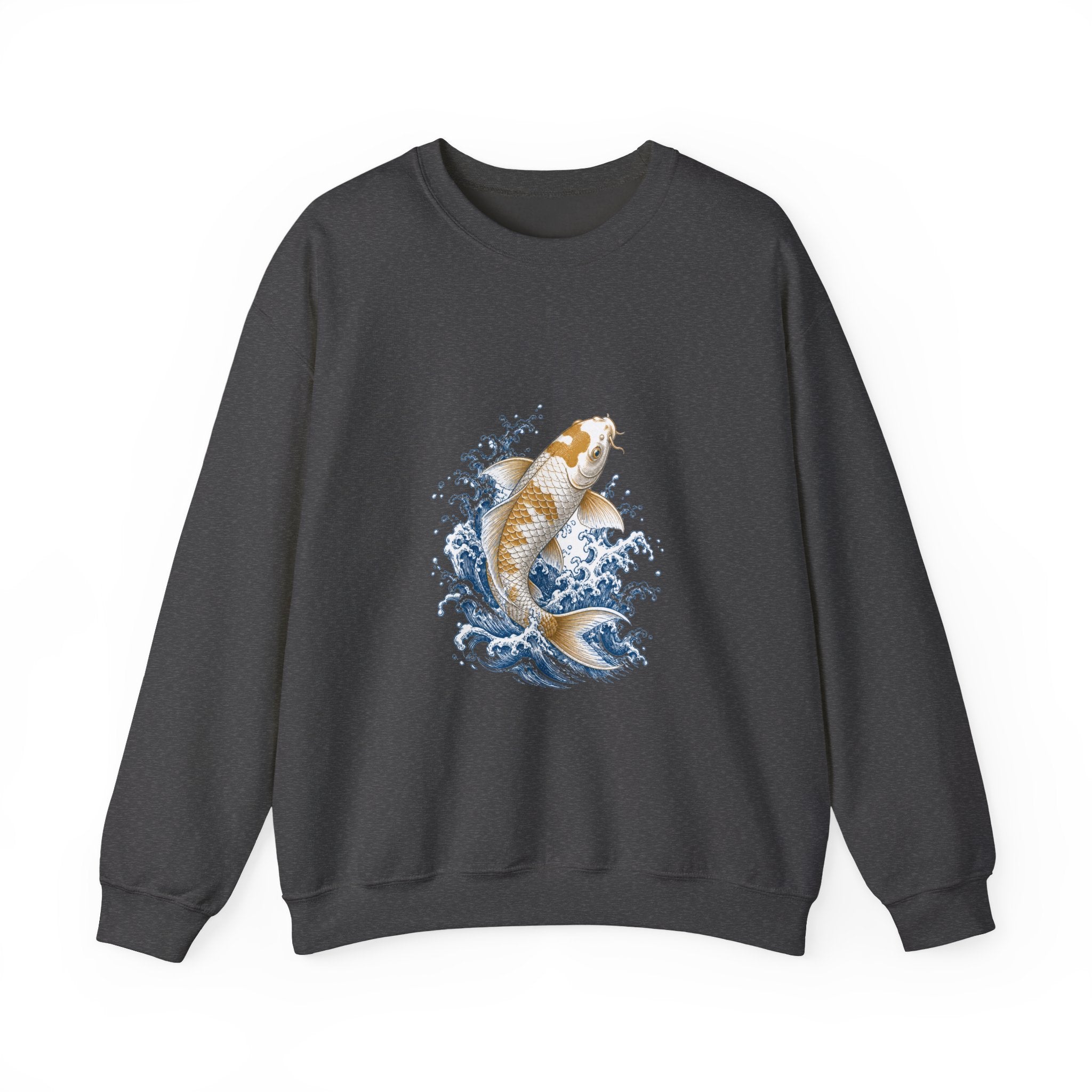Matching Couple Sweatshirt - Koi Fish Yin Yang Matching Couple Premium Fleece Sweatshirt Vintage Art His Hers Honeymoon Gift - Design A