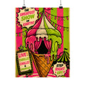 Ice Cream Cone Circus Tent Wall Art Poster 24×36 Pop Art Restaurant Decor Maximalist Print