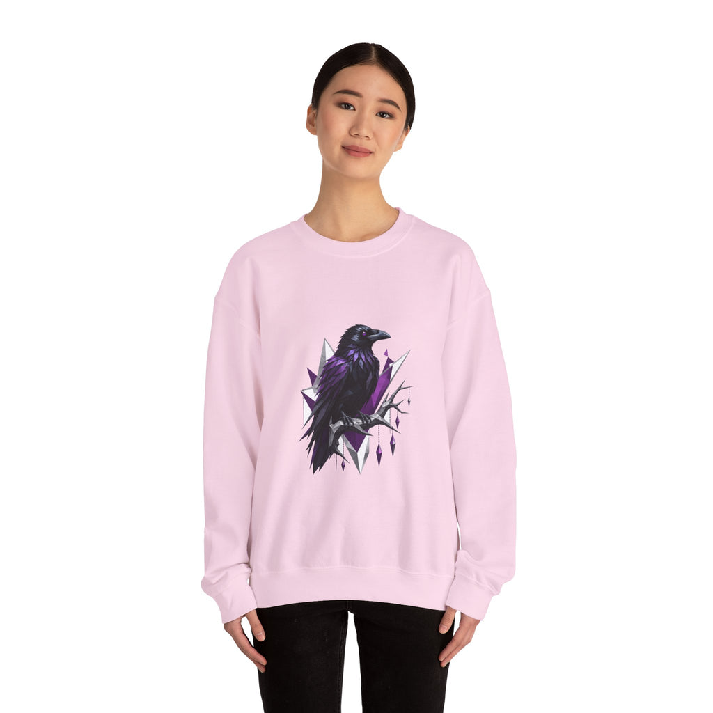 Matching Couple Sweatshirt - Raven & Swan Matching Couple Premium Fleece Sweatshirt Geometric Art His Hers Love Gift - Design A