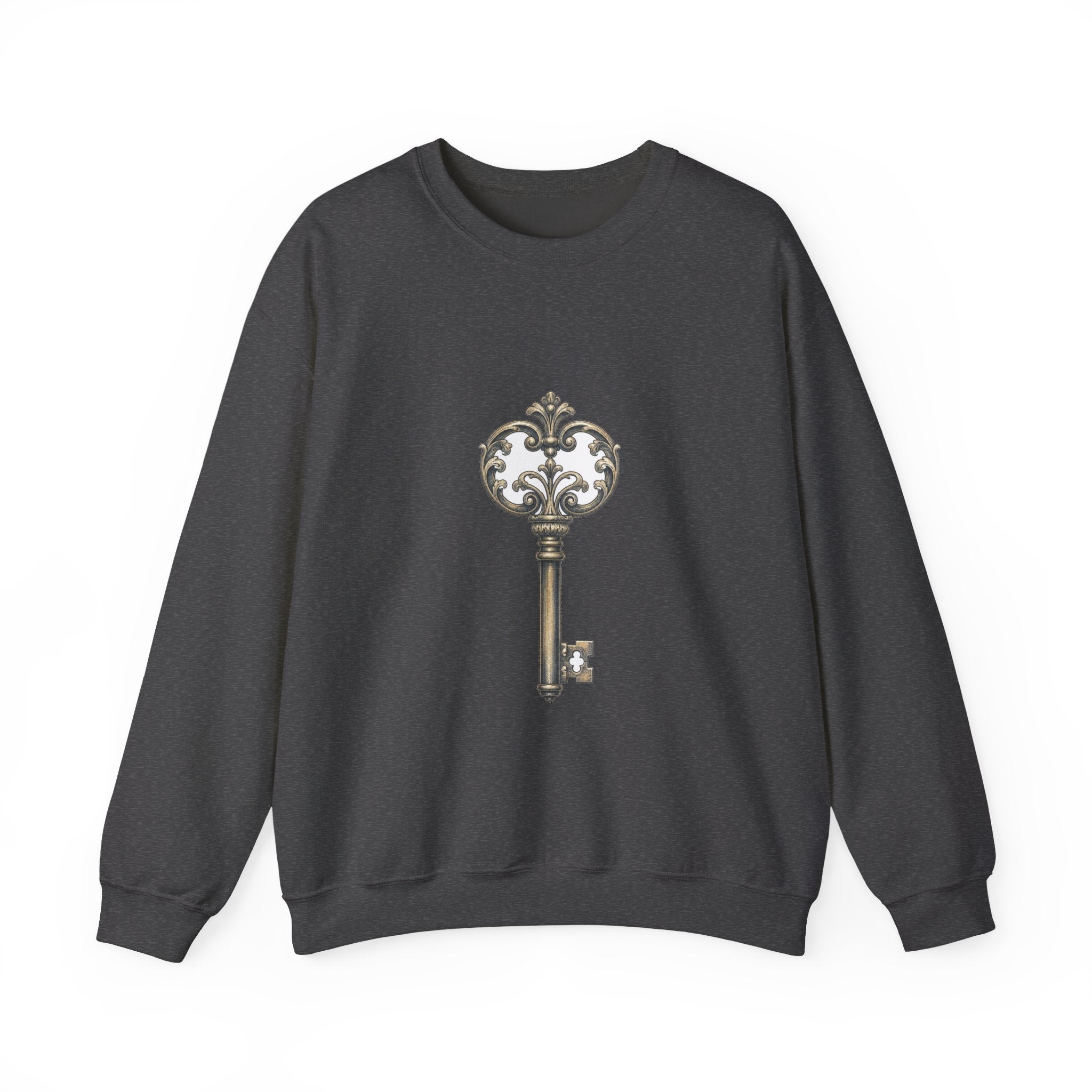 Matching Couple Sweatshirt - Key & Lock Matching Couple Premium Fleece Sweatshirt Vintage Art His Hers Honeymoon Gift - Design A