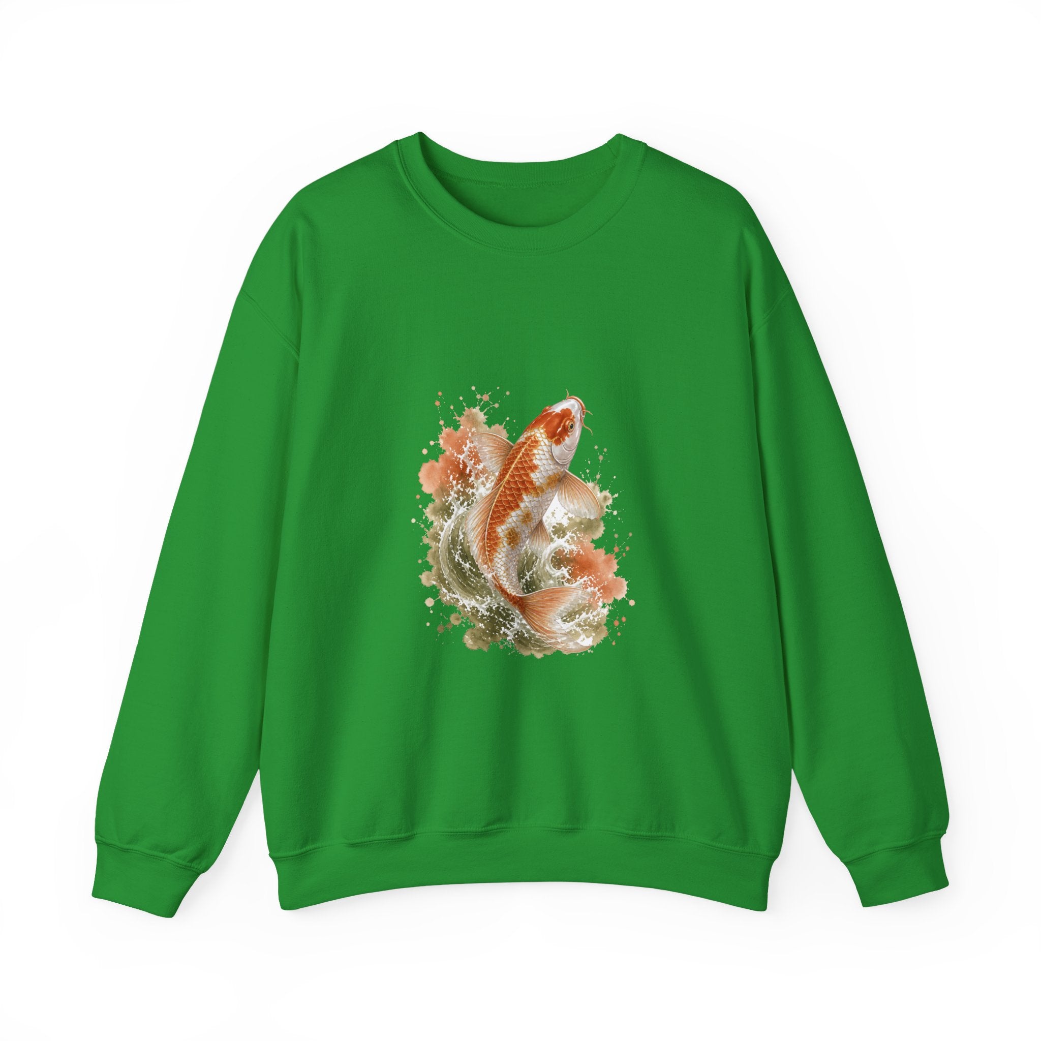 Matching Couple Sweatshirt - Koi Fish Yin Yang Matching Couple Comfort Colors Crew Watercolor Art His Hers Birthday Gift - Design A