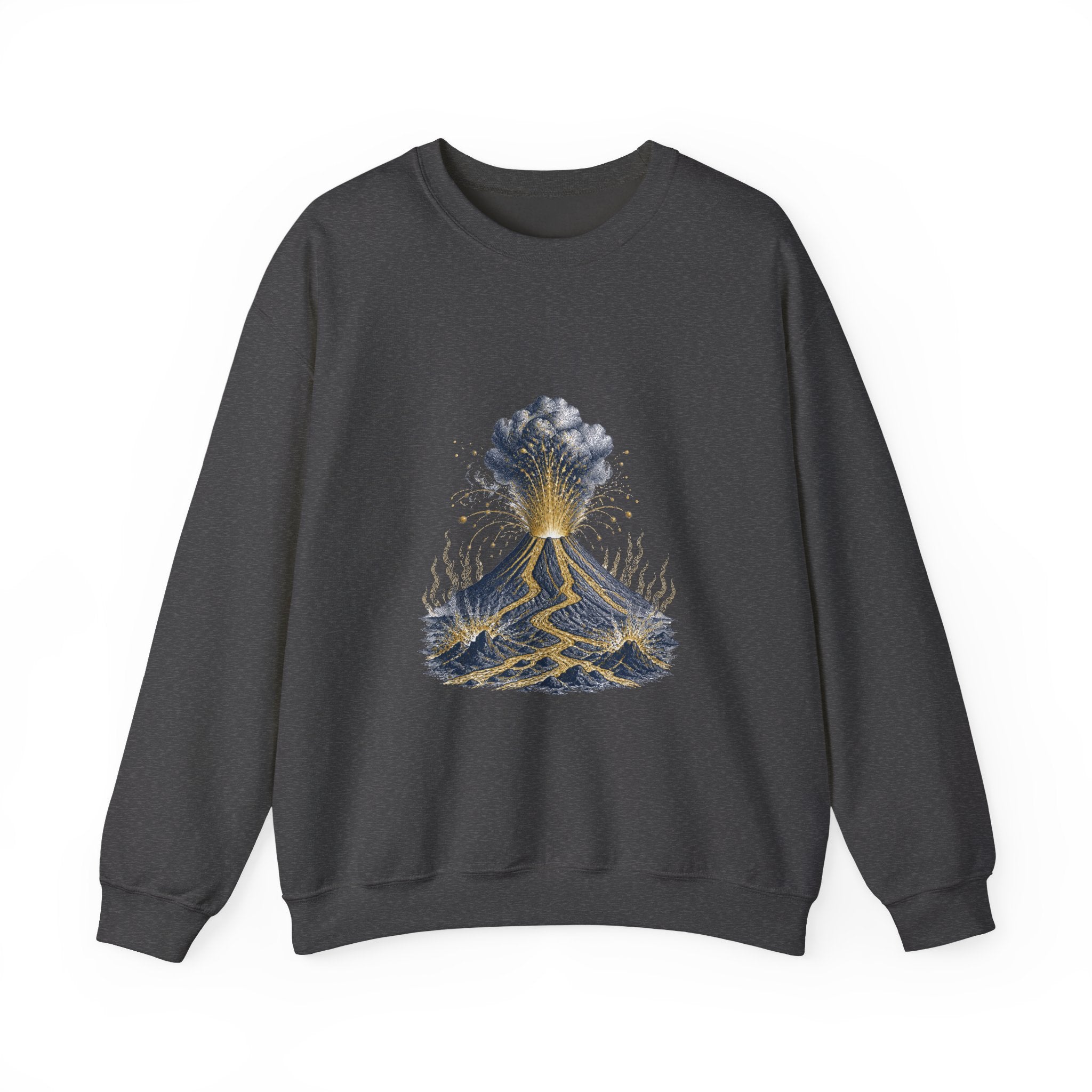 Matching Couple Sweatshirt - Volcano & Glacier Matching Couple Comfort Colors Crew Vintage Art His Hers Honeymoon Gift - Design A
