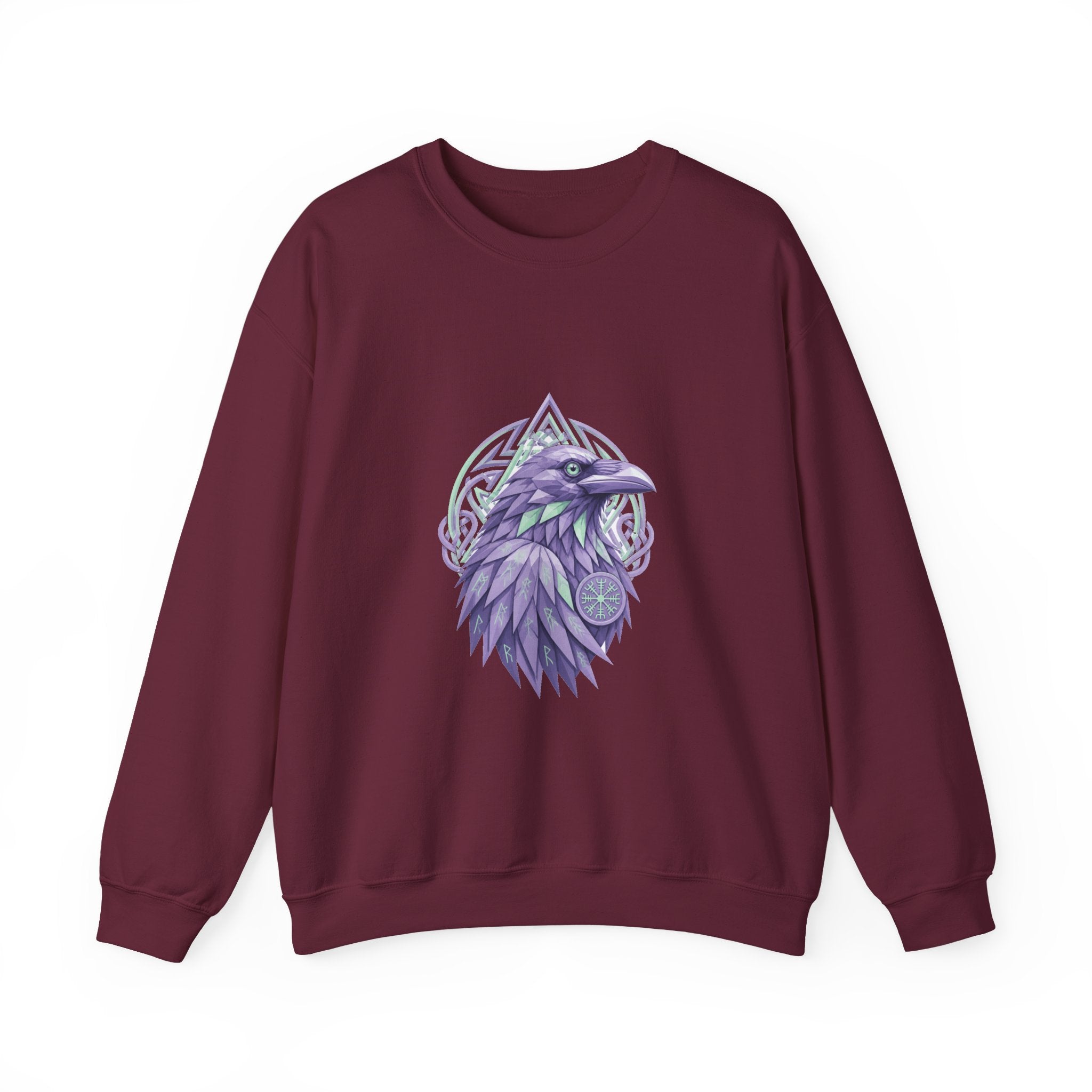 Matching Couple Sweatshirt - Huginn & Muninn Matching Couple Comfort Colors Crew Geometric Art His Hers Love Gift - Design A