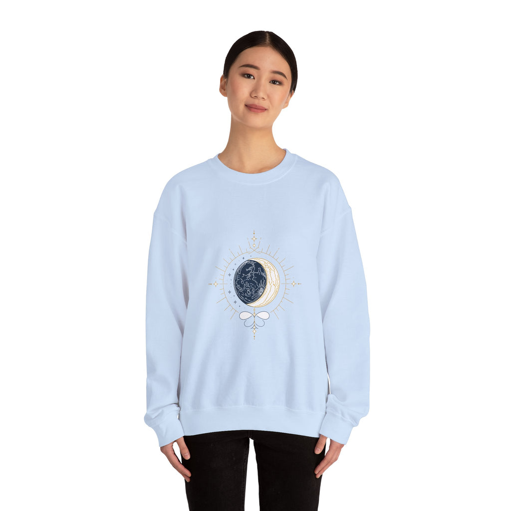 Matching Couple Sweatshirt - Solar & Lunar Eclipse Matching Couple Premium Fleece Sweatshirt Minimalist Art His Hers Christmas Gift - Design B