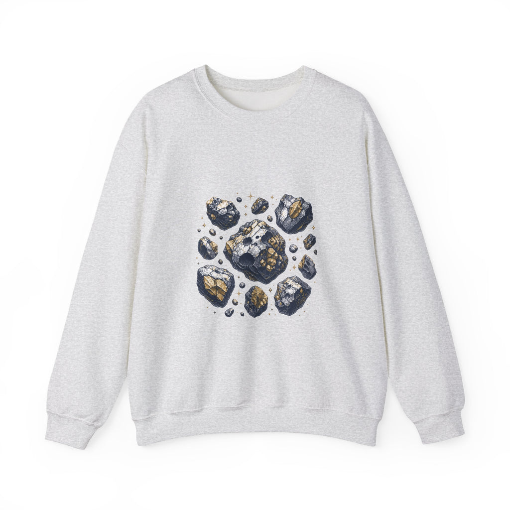 Matching Couple Sweatshirt - Comet & Asteroid Matching Couple Comfort Colors Crew Hand-Drawn Art His Hers Anniversary Gift - Design B