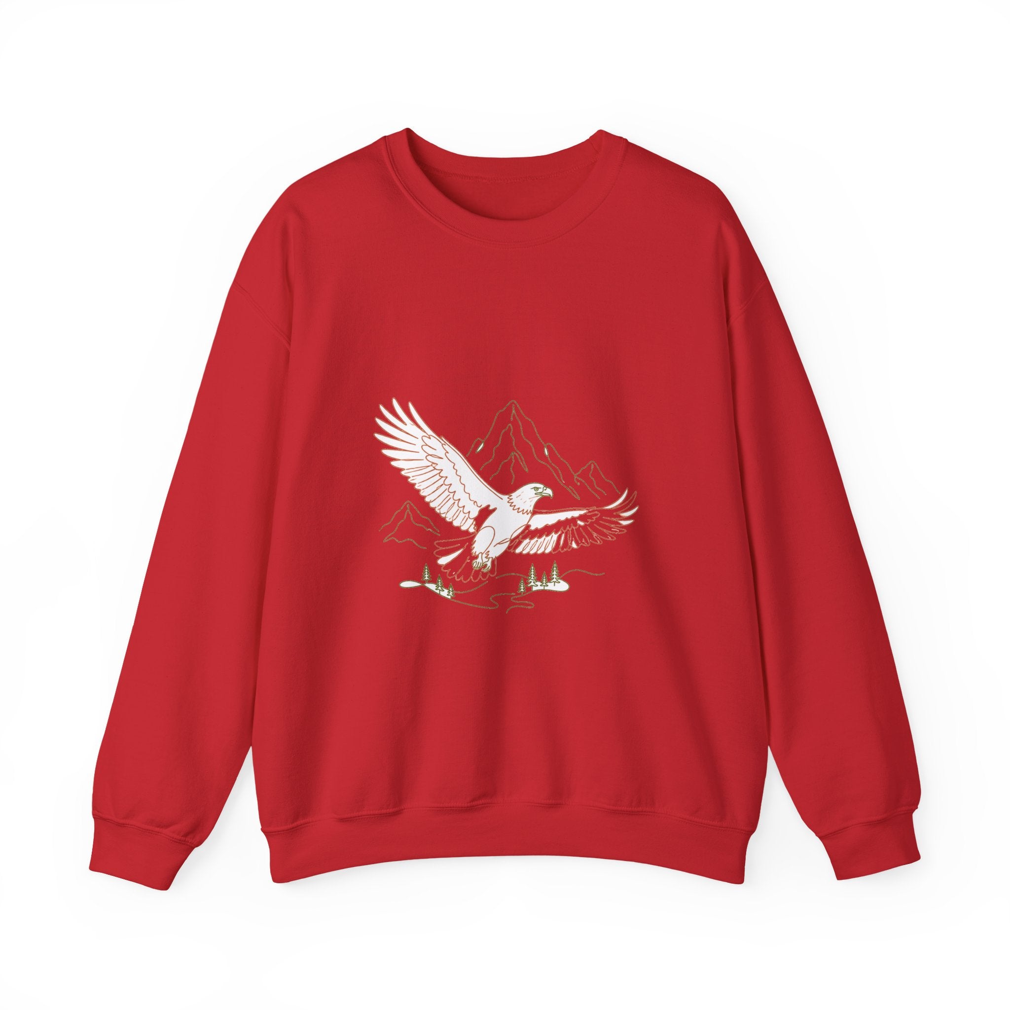 Matching Couple Sweatshirt - Eagle & Whale Matching Couple Premium Fleece Sweatshirt Minimalist Art His Hers Christmas Gift - Design A