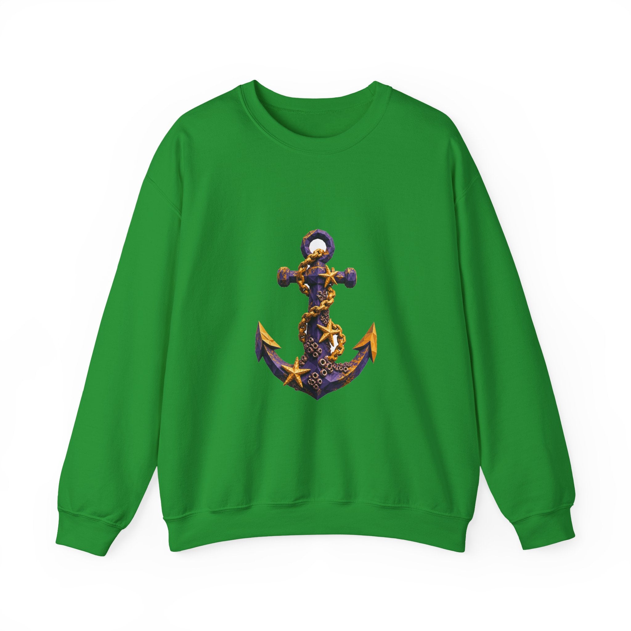 Matching Couple Sweatshirt - Anchor & Sail Matching Couple Crewneck Sweatshirt Geometric Art His Hers Couple Gift - Design A