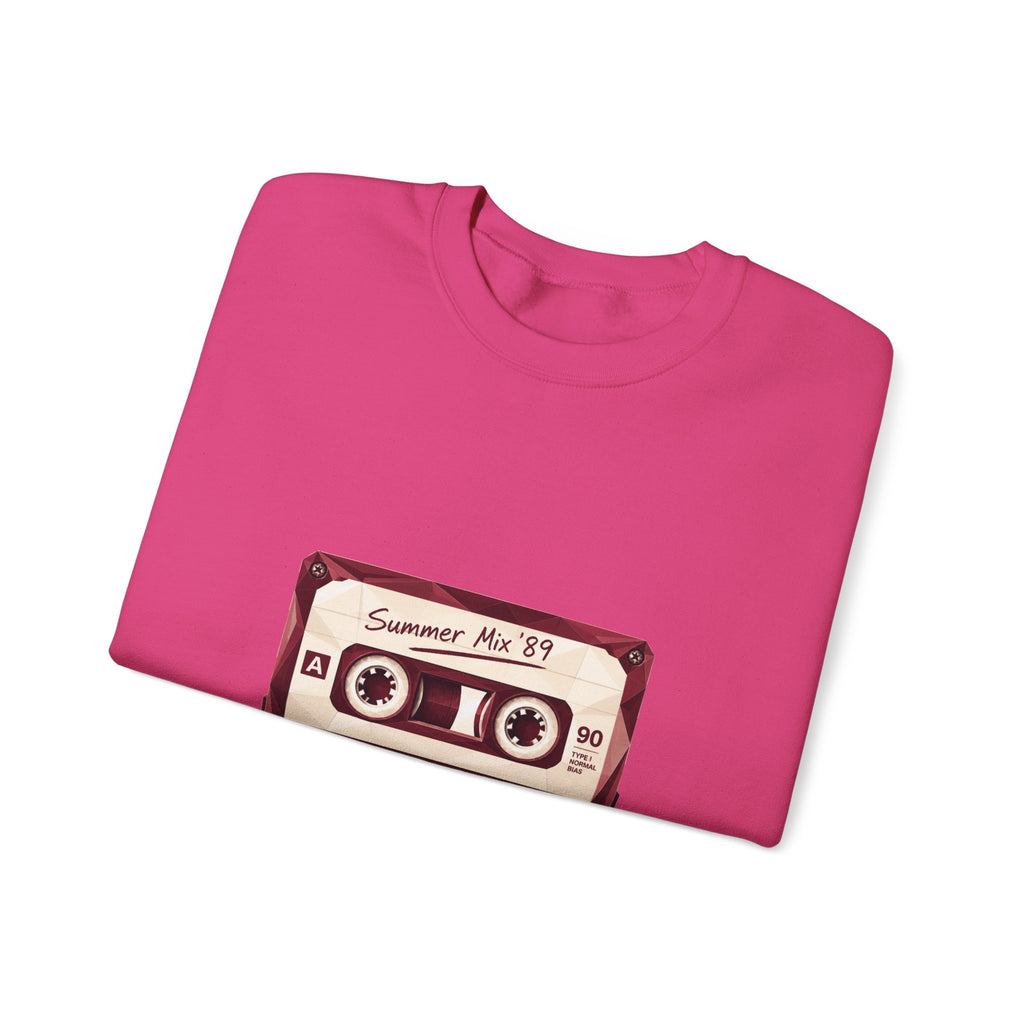 Matching Couple Sweatshirt - Vinyl & Cassette Matching Couple Crewneck Sweatshirt Geometric Art His Hers Couple Gift - Design B