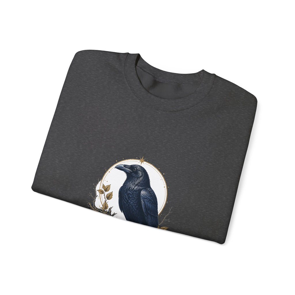 Matching Couple Sweatshirt - Raven & Swan Matching Couple Premium Fleece Sweatshirt Vintage Art His Hers Honeymoon Gift - Design A