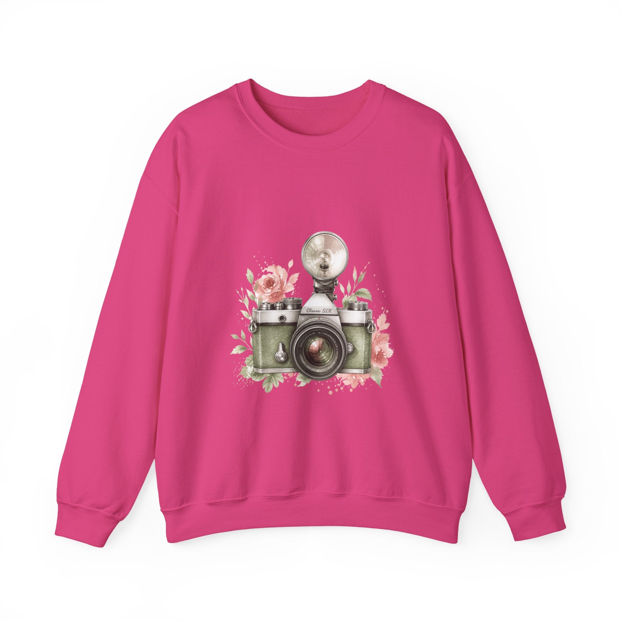 Matching Couple Sweatshirt - Camera & Film Matching Couple Crewneck Sweatshirt Watercolor Art His Hers Engagement Gift - Design A