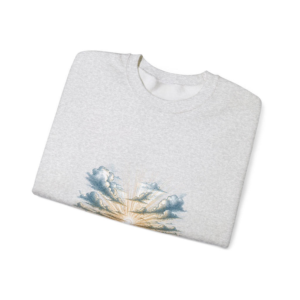 Matching Couple Sweatshirt - Sunrise & Sunset Matching Couple Comfort Colors Crew Hand-Drawn Art His Hers Anniversary Gift - Design A