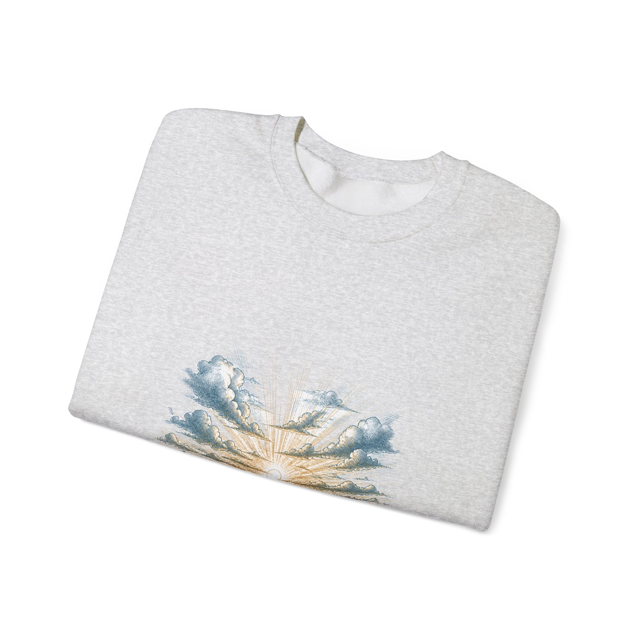Matching Couple Sweatshirt - Sunrise & Sunset Matching Couple Comfort Colors Crew Hand-Drawn Art His Hers Anniversary Gift - Design A