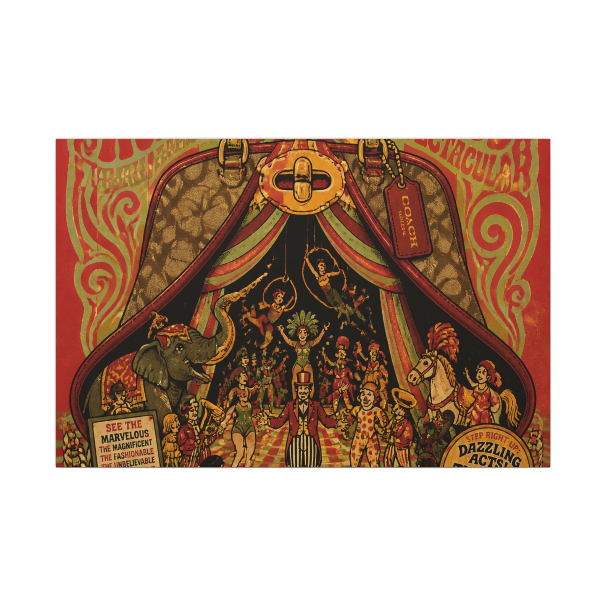 Handbag Big Top Wall Art Canvas 16×20 Psychedelic Cafe Decor Maximalist Print