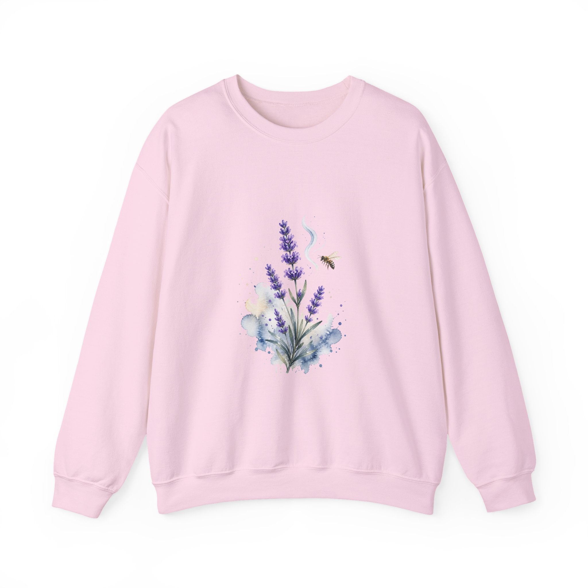 Matching Couple Sweatshirt - Lavender & Thistle Matching Couple Premium Fleece Sweatshirt Watercolor Art His Hers Birthday Gift - Design A