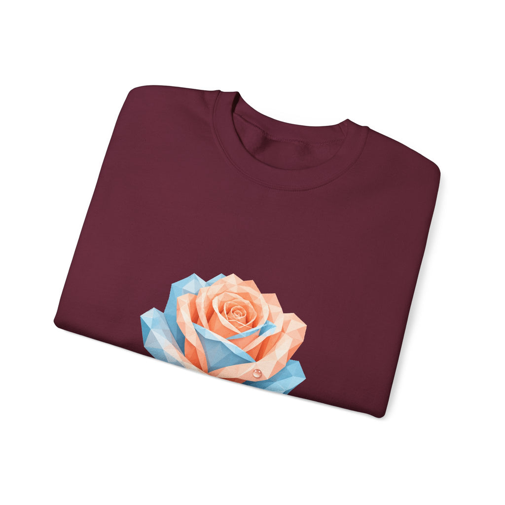Matching Couple Sweatshirt - Rose & Thorn Matching Couple Comfort Colors Crew Geometric Art His Hers Love Gift - Design A