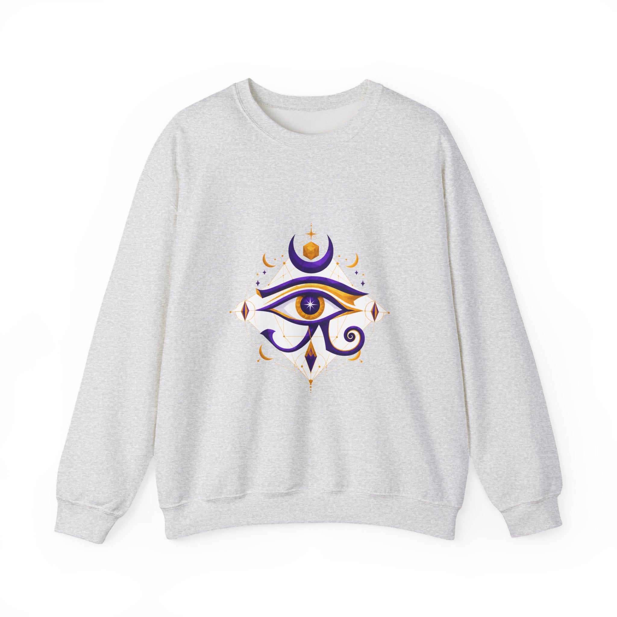 Matching Couple Sweatshirt - Eye of Ra & Horus Matching Couple Premium Fleece Sweatshirt Geometric Art His Hers Love Gift - Design B