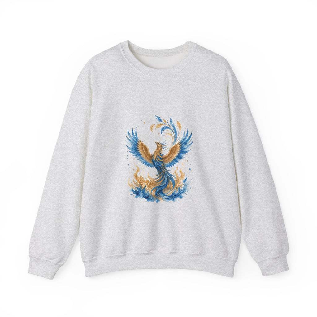 Matching Couple Sweatshirt - Dragon & Phoenix Matching Couple Premium Fleece Sweatshirt Watercolor Art His Hers Birthday Gift - Design B