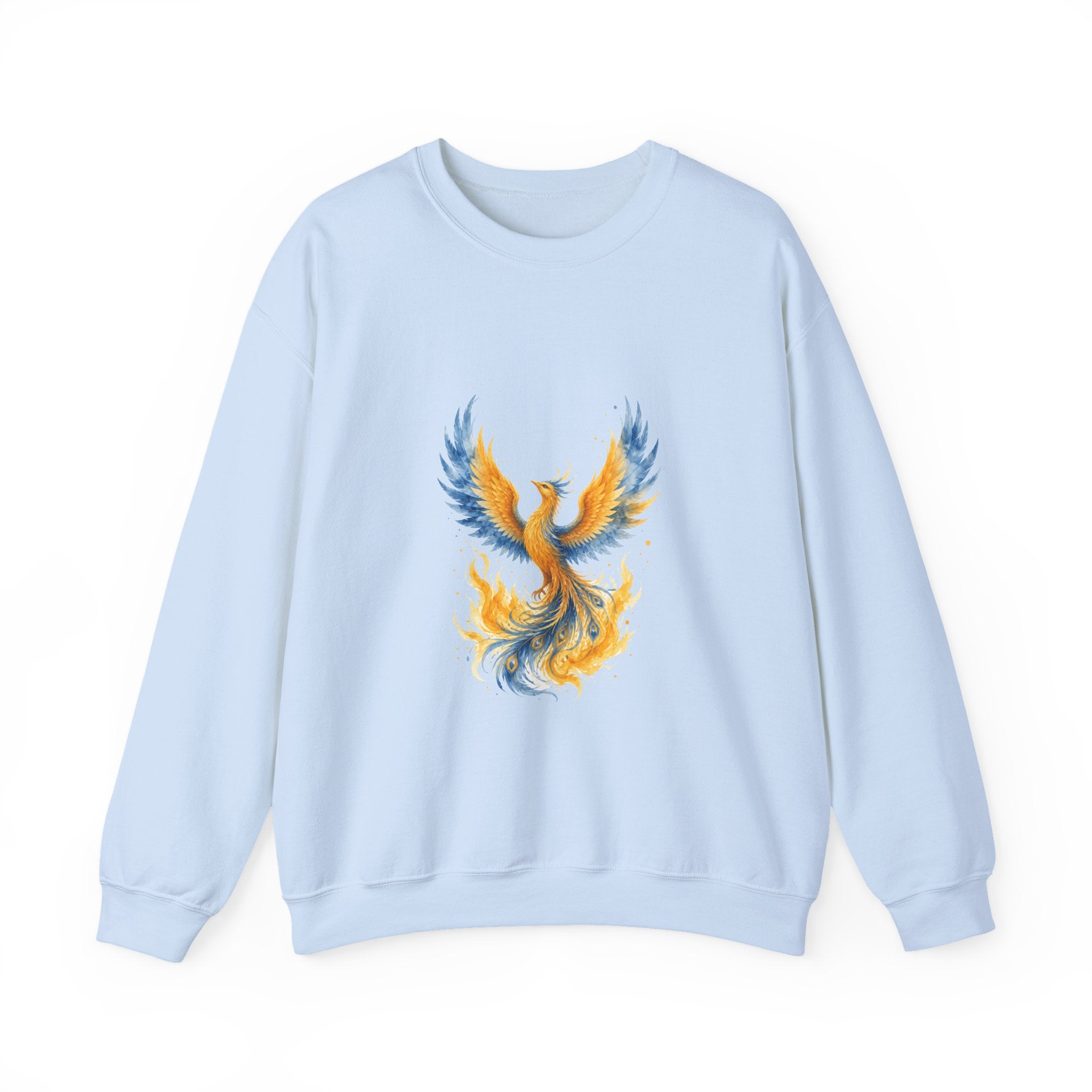 Matching Couple Sweatshirt - Dragon & Phoenix Matching Couple Comfort Colors Crew Watercolor Art His Hers Birthday Gift - Design B