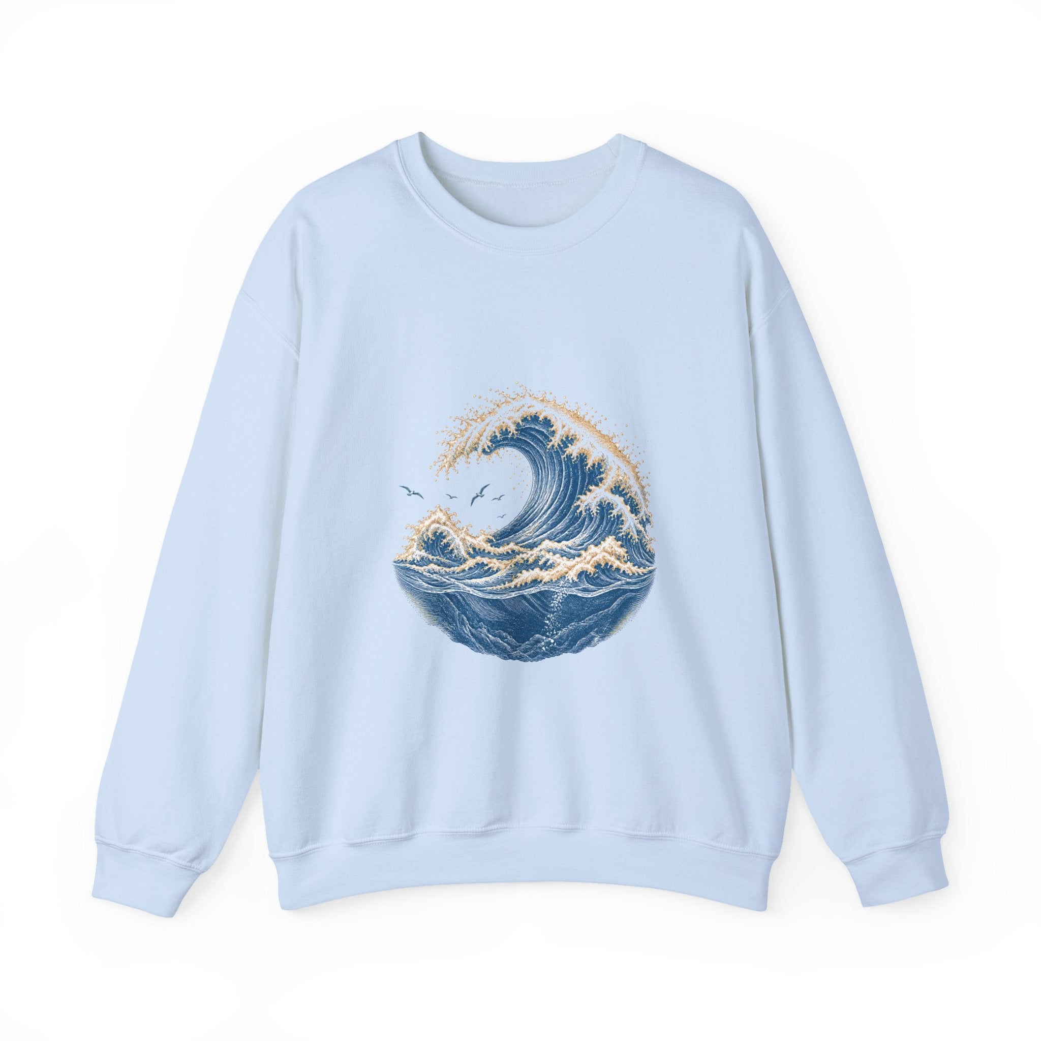 Matching Couple Sweatshirt - Mountain & Ocean Matching Couple Comfort Colors Crew Vintage Art His Hers Honeymoon Gift - Design B