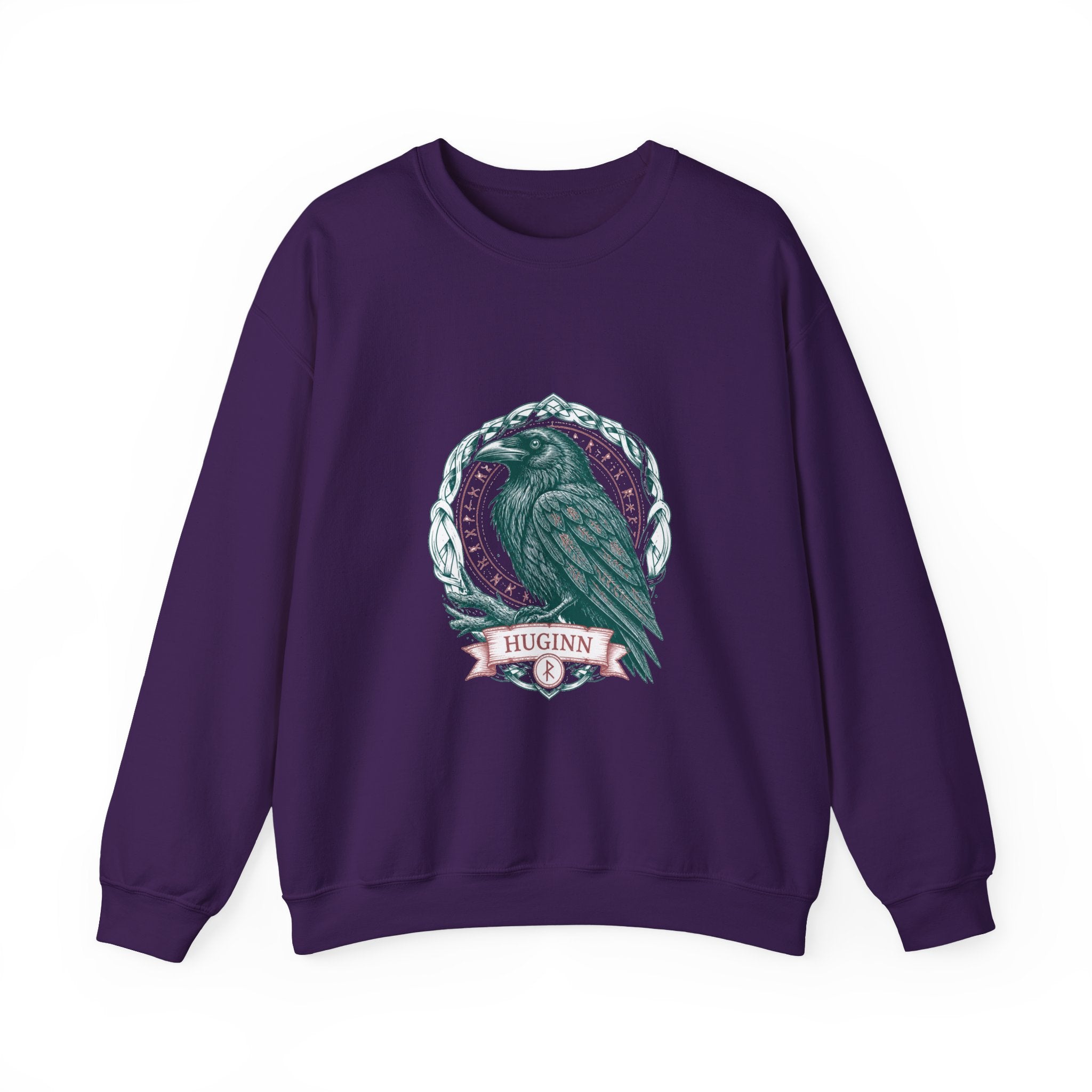 Matching Couple Sweatshirt - Huginn & Muninn Matching Couple Premium Fleece Sweatshirt Hand-Drawn Art His Hers Anniversary Gift - Design A